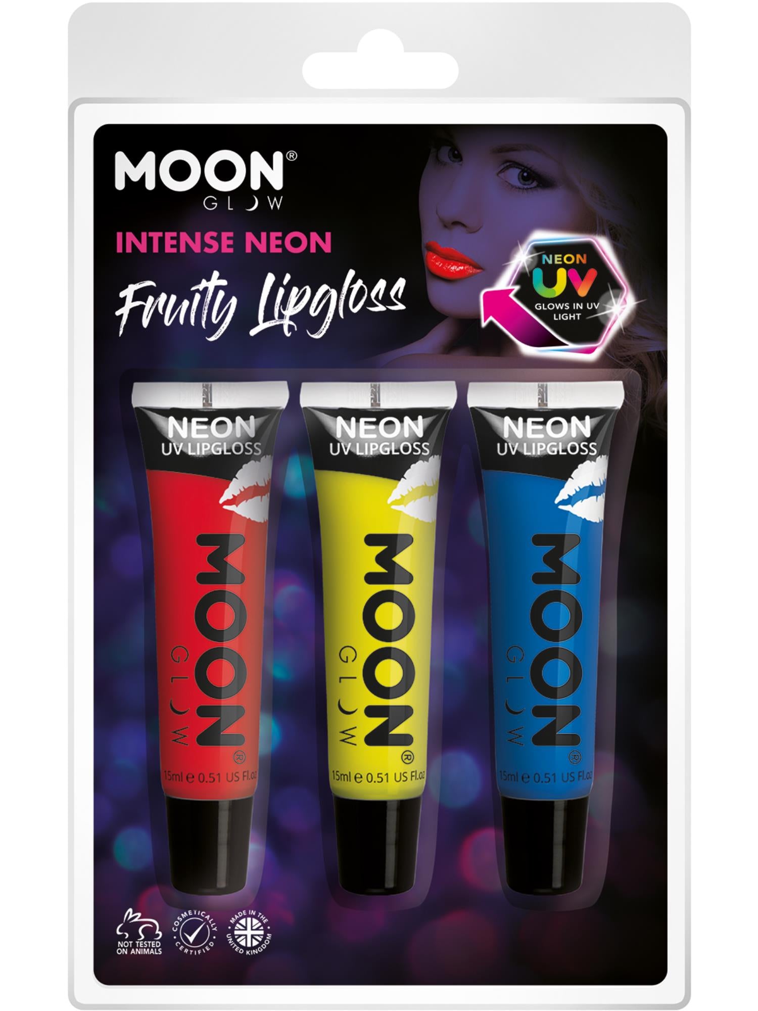 Moon Glow Intense Neon UV Fruity Lipgloss,