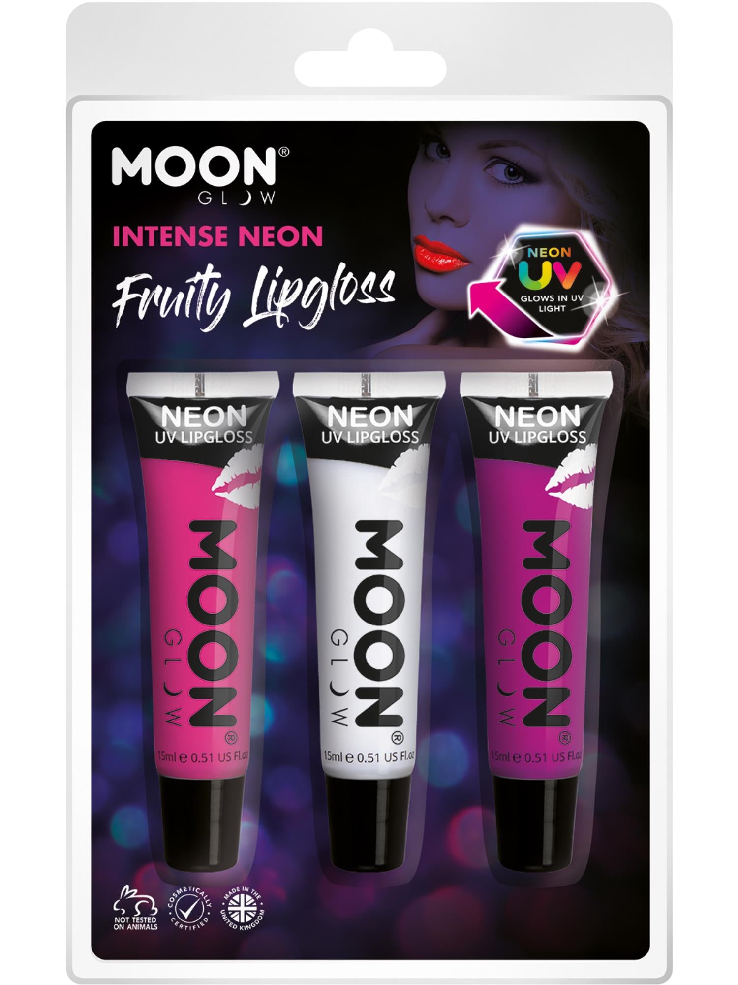Moon Glow Intense Neon UV Fruity Lipgloss,