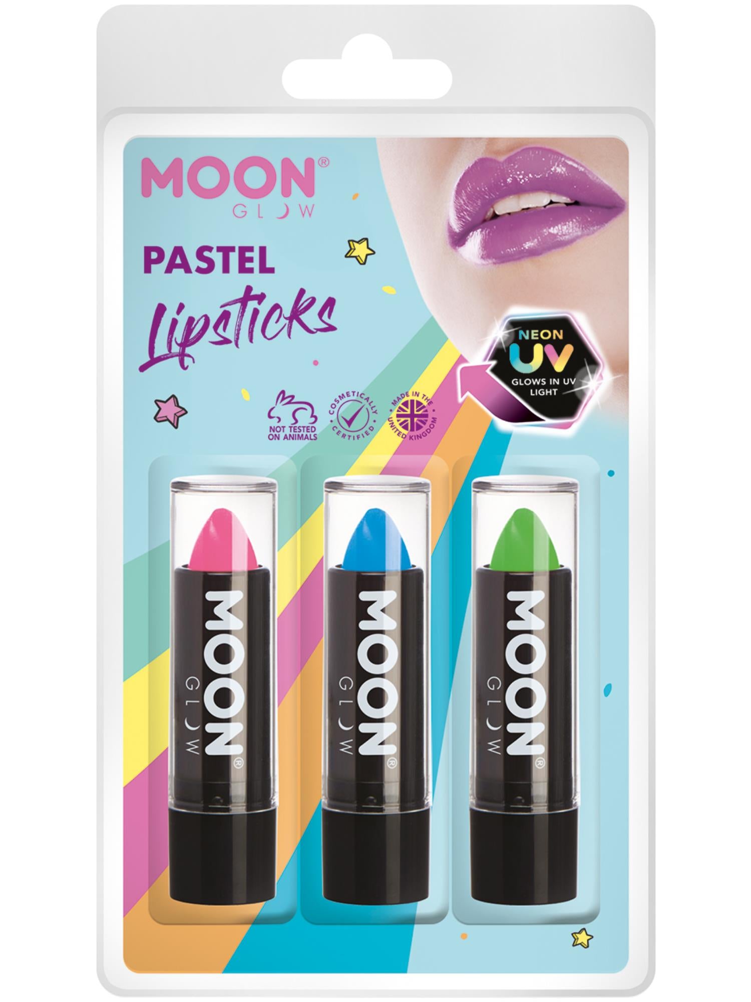 Moon Glow Pastel Neon UV Lipstick,
