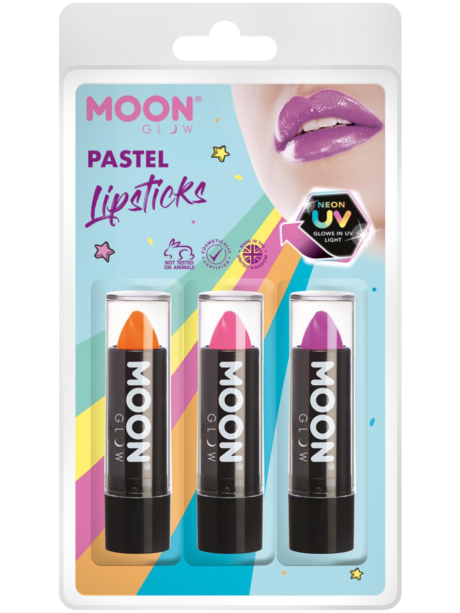 Moon Glow Pastel Neon UV Lipstick,