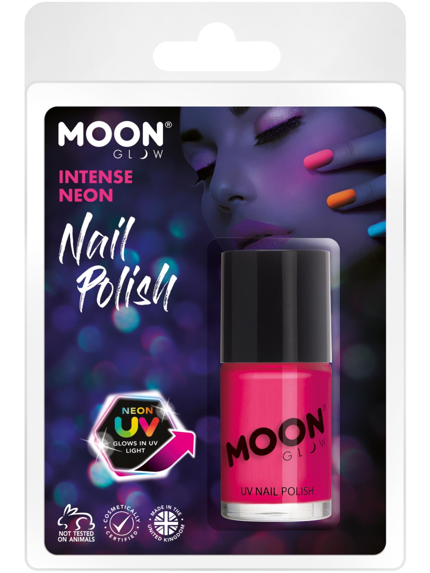 Moon Glow Intense UV Nail Polish, Intense Pink