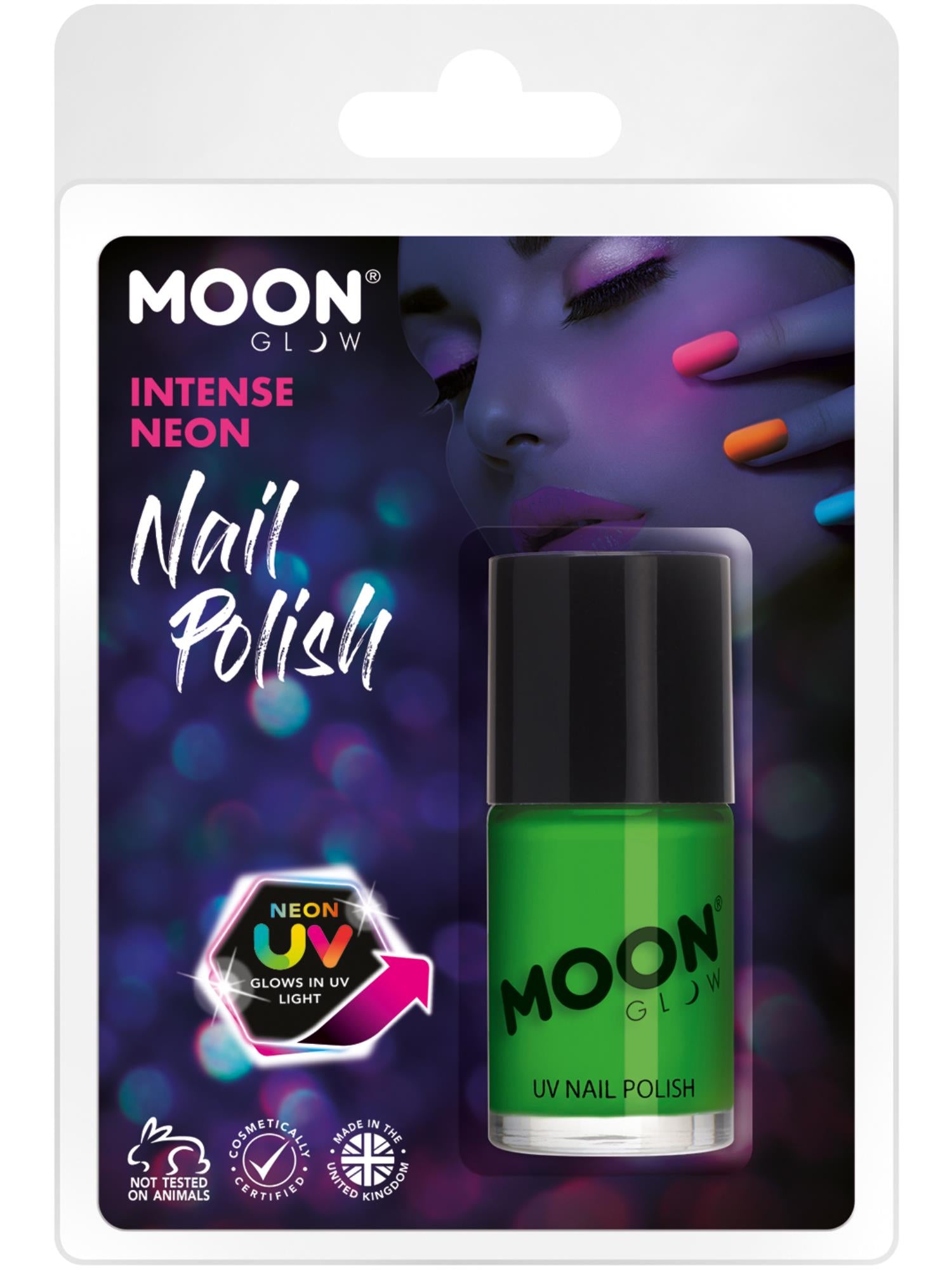 Moon Glow Intense Neon UV Nail Polish, Intense Gre