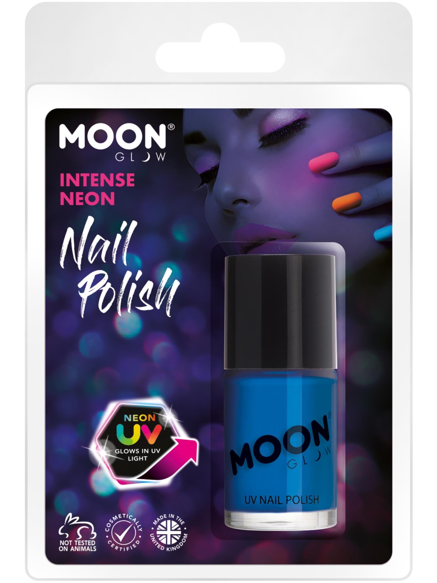 Moon Glow Intense Neon UV Nail Polish, Intense Blu