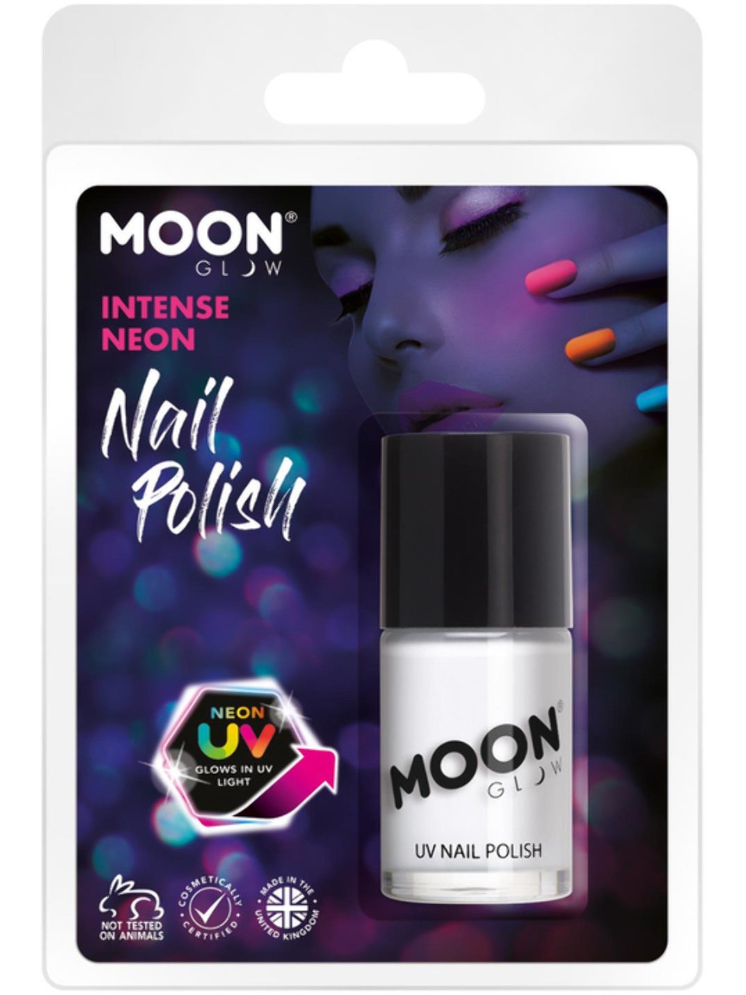 Moon Glow Intense Neon UV Nail Polish, White
