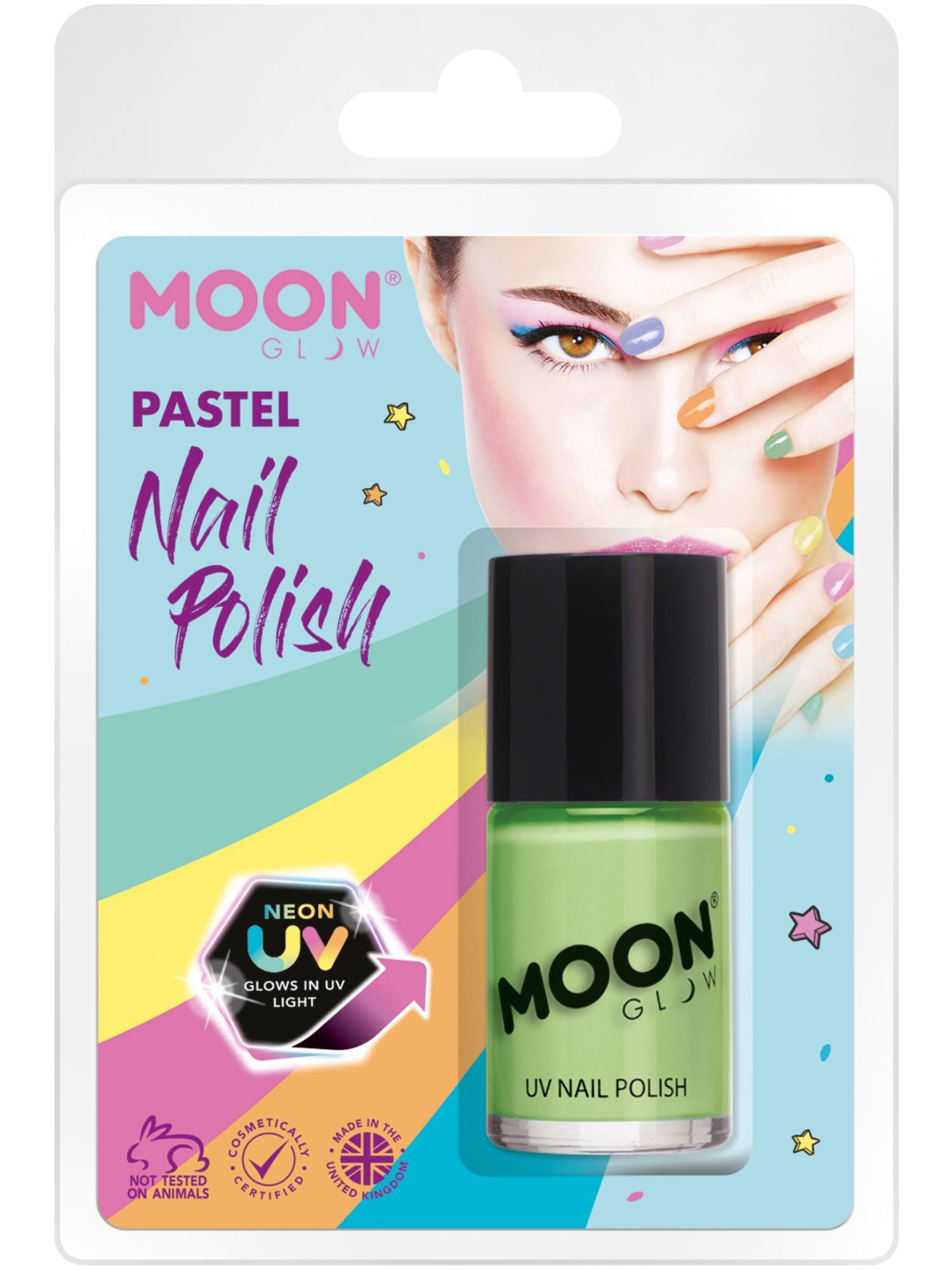 Moon Glow Pastel Neon UV Nail Polish, Pastel Green