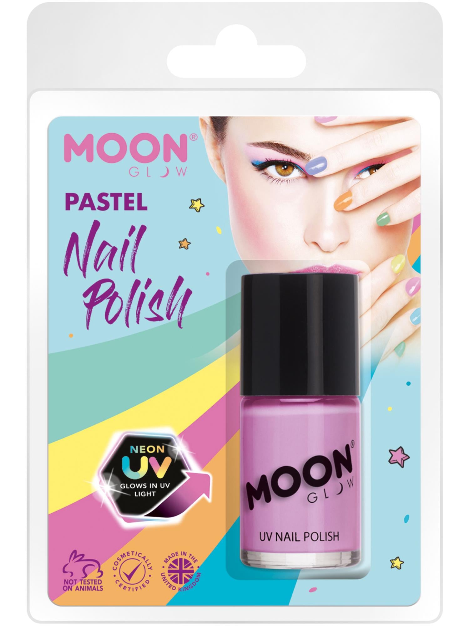 Moon Glow Pastel Neon UV Nail Polish, Pastel Lilac