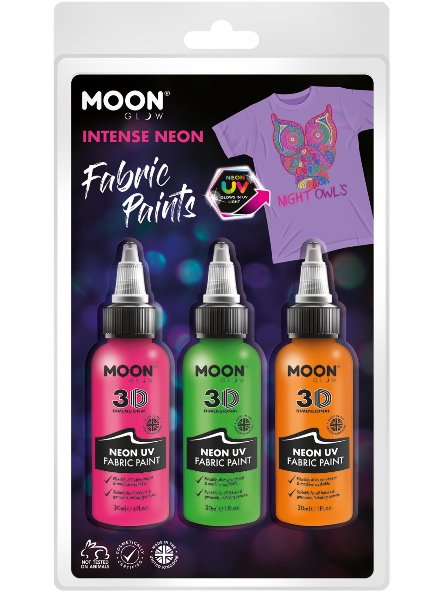 Moon Glow - Neon UV Intense Fabric Paint,