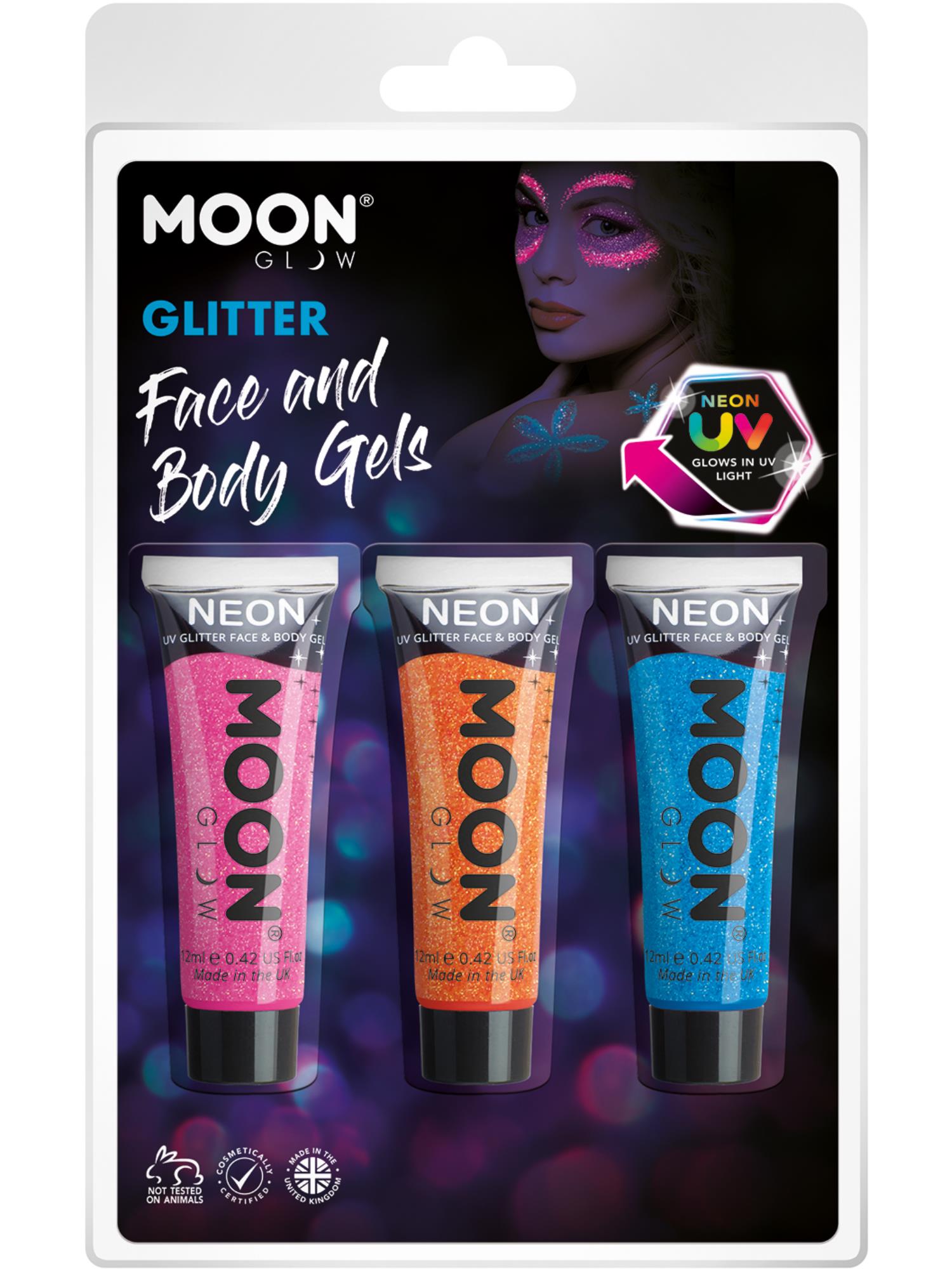Moon Glow Neon UV Fine Glitter Gel,