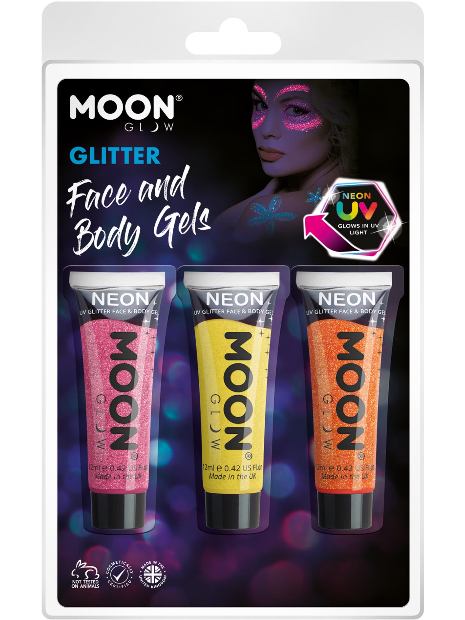 Moon Glow Neon UV Fine Glitter Gel,