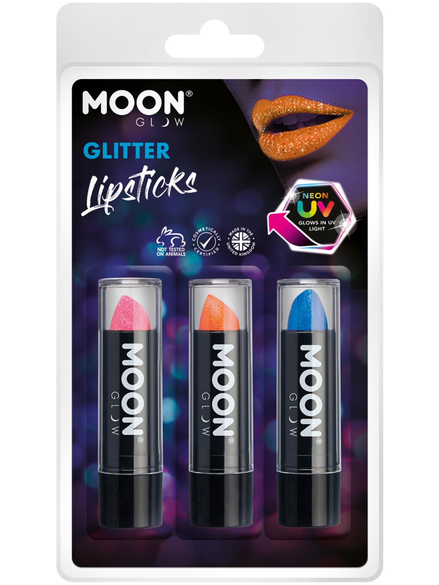 Moon Glow - Neon UV Glitter Lipstick,
