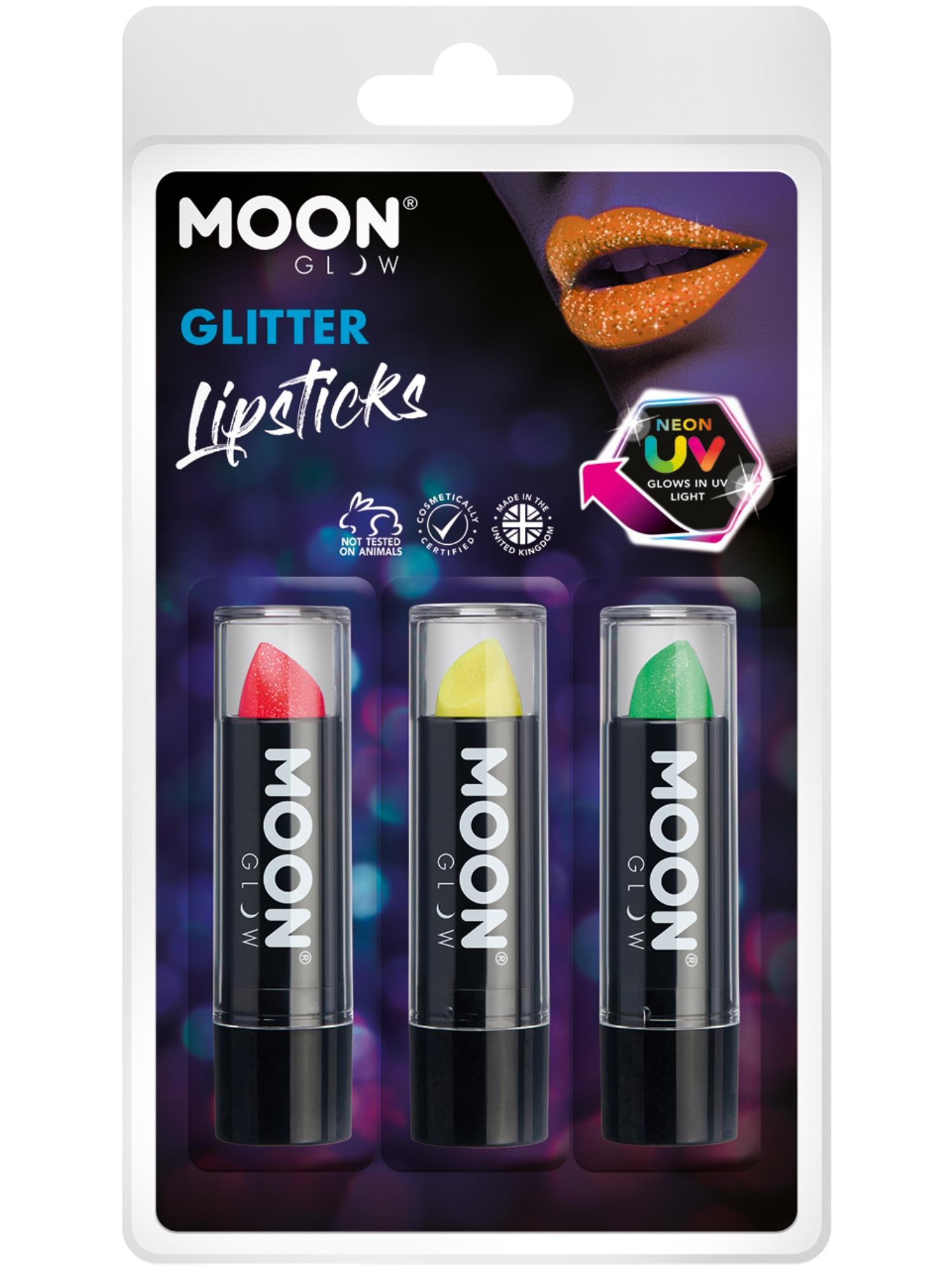 Moon Glow - Neon UV Glitter Lipstick,