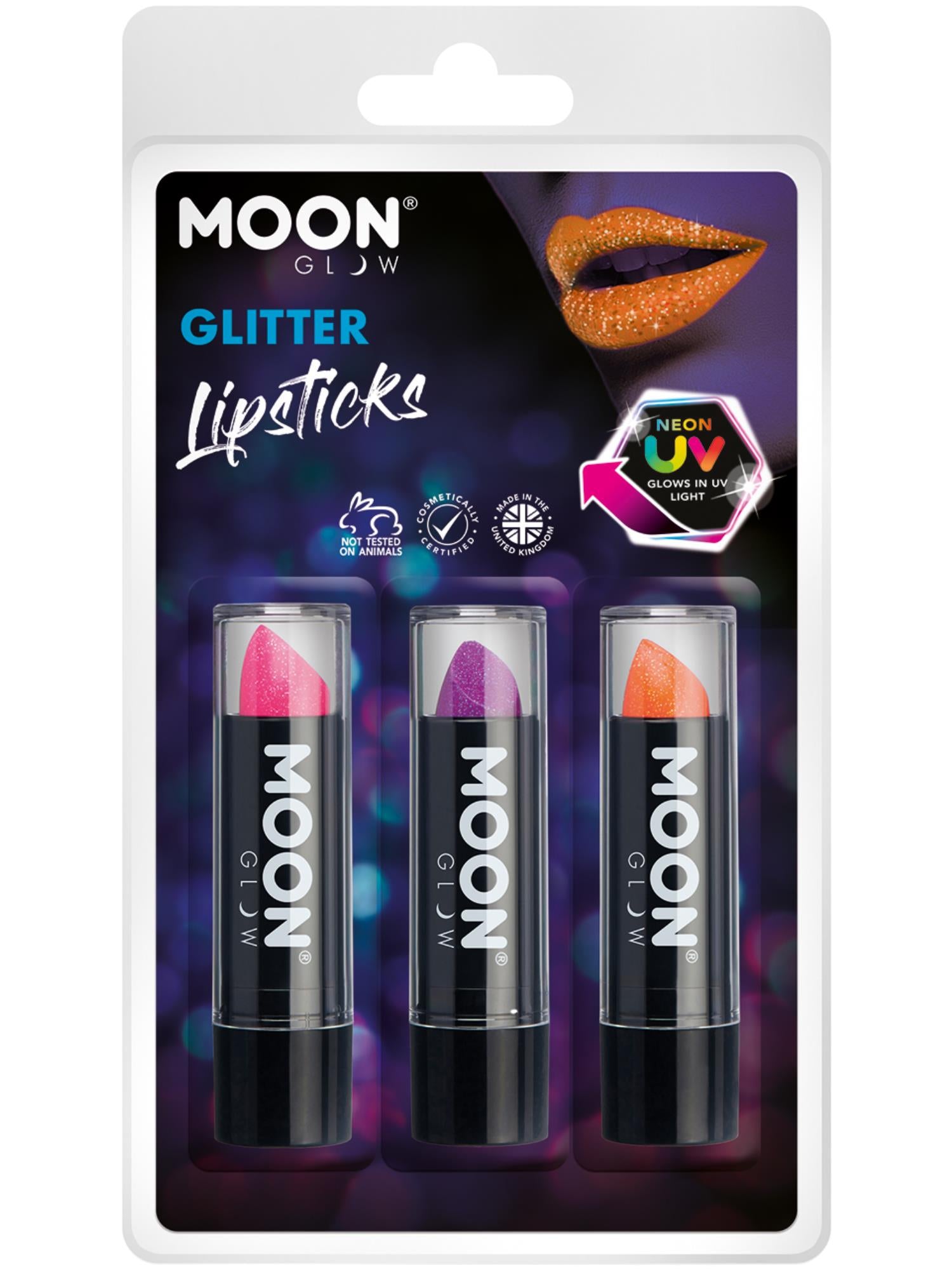 Moon Glow - Neon UV Glitter Lipstick,