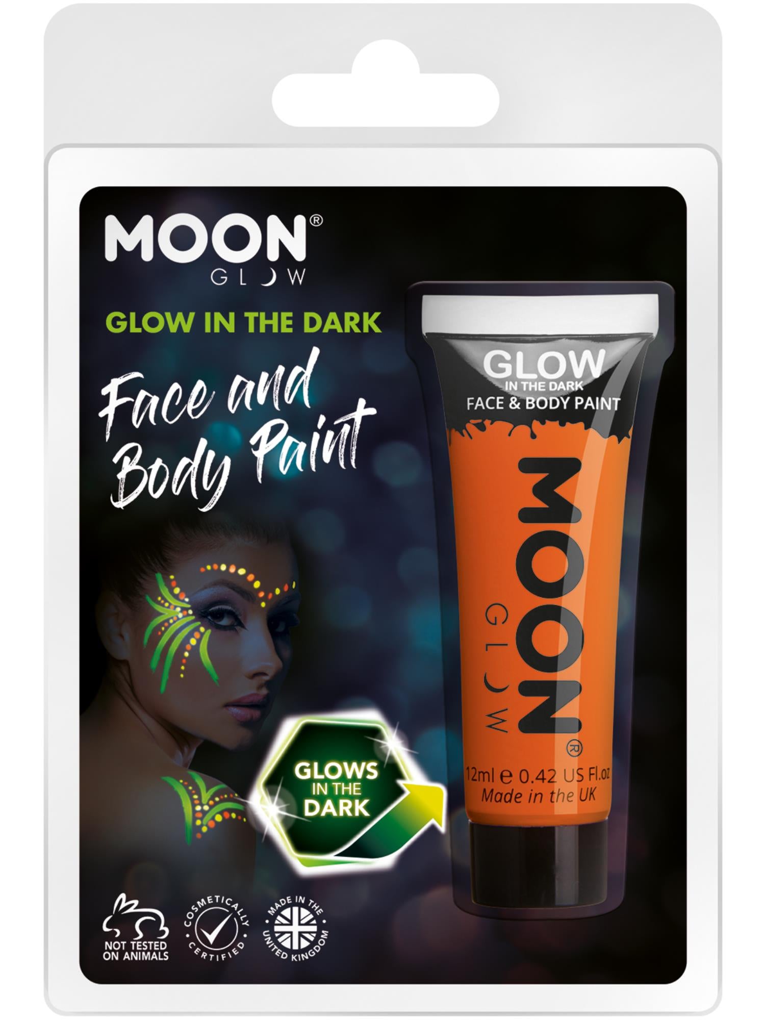 Moon Glow - Glow in the Dark Face Paint, Orange