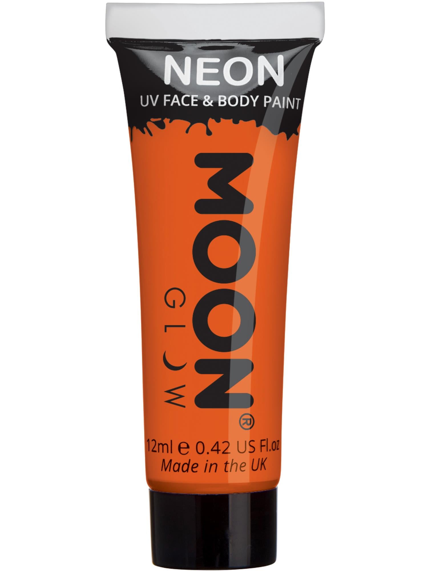 Moon Glow Intense Neon UV Face Paint, Intense Oran
