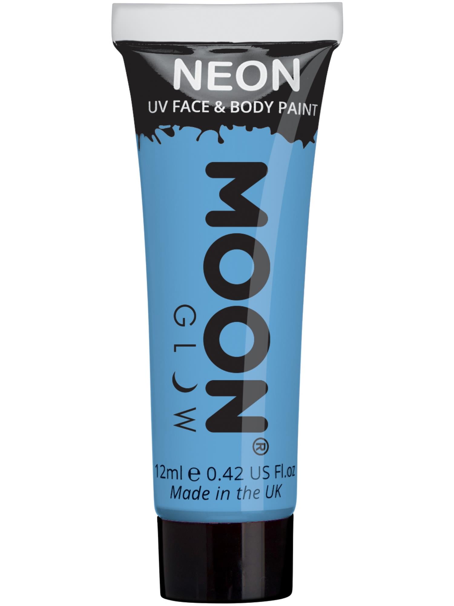 Moon Glow Pastel Neon UV Face Paint, Pastel Blue