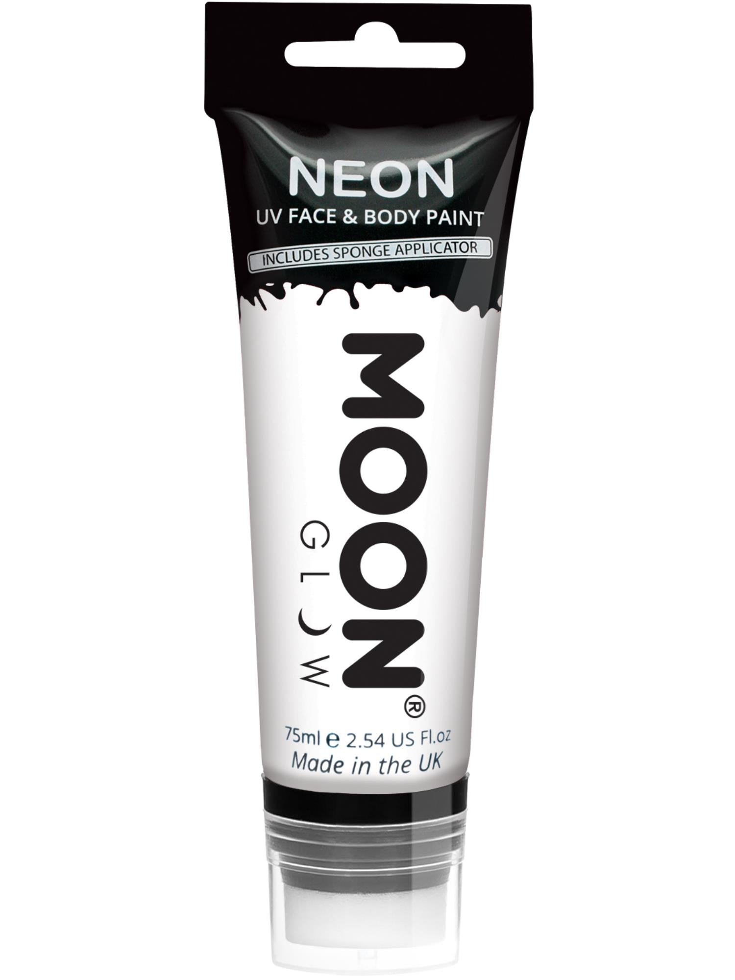 Moon Glow Supersize Intense Neon UV Face Paint, Wh