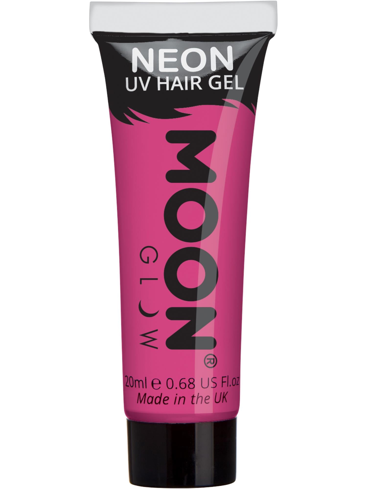 Moon Glow Intense Neon UV Hair Gel, Intense Pink