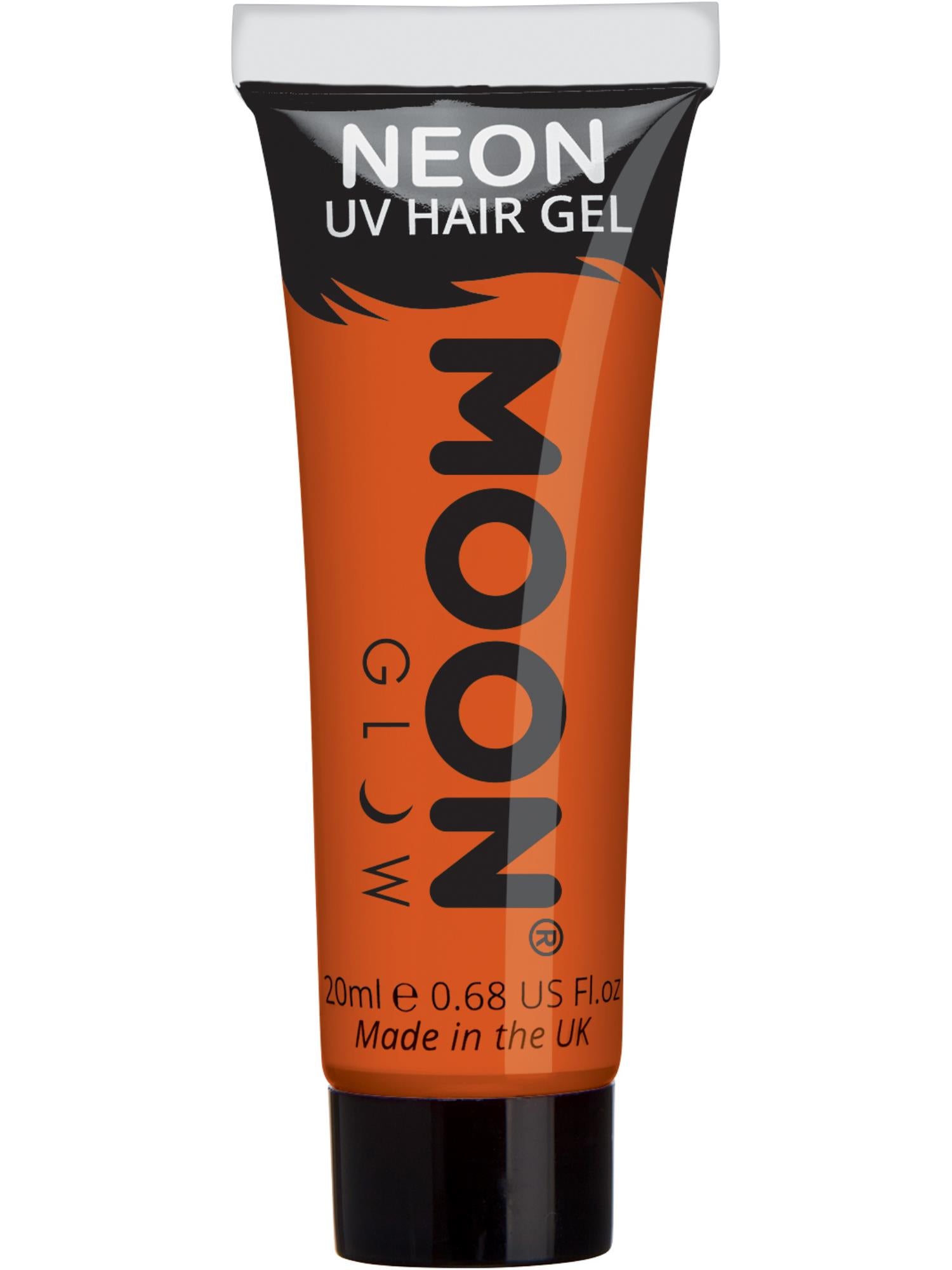 Moon Glow Intense Neon UV Hair Gel, Intense Orange