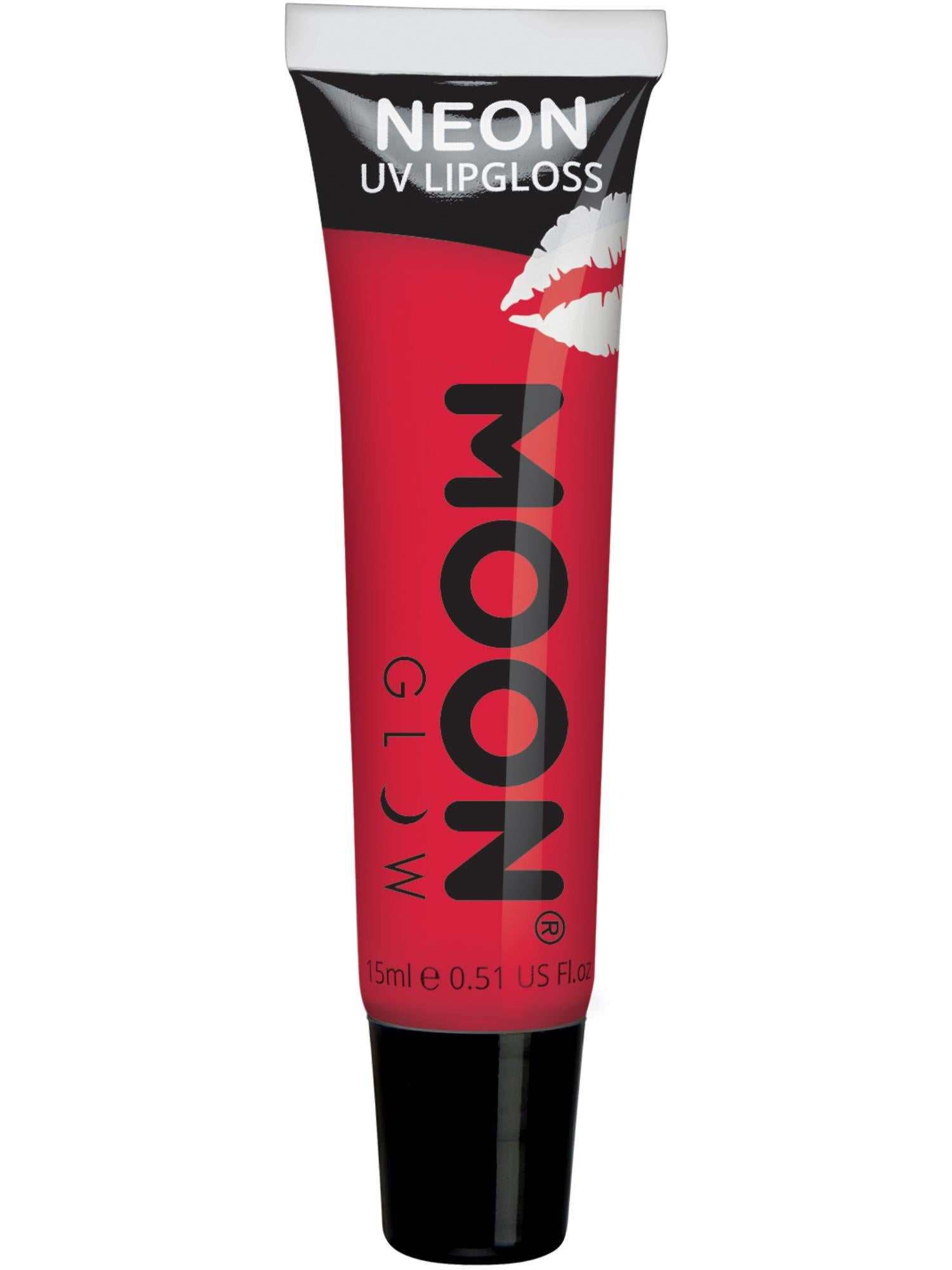 Moon Glow Intense Neon UV Fruity Lipgloss, Rot