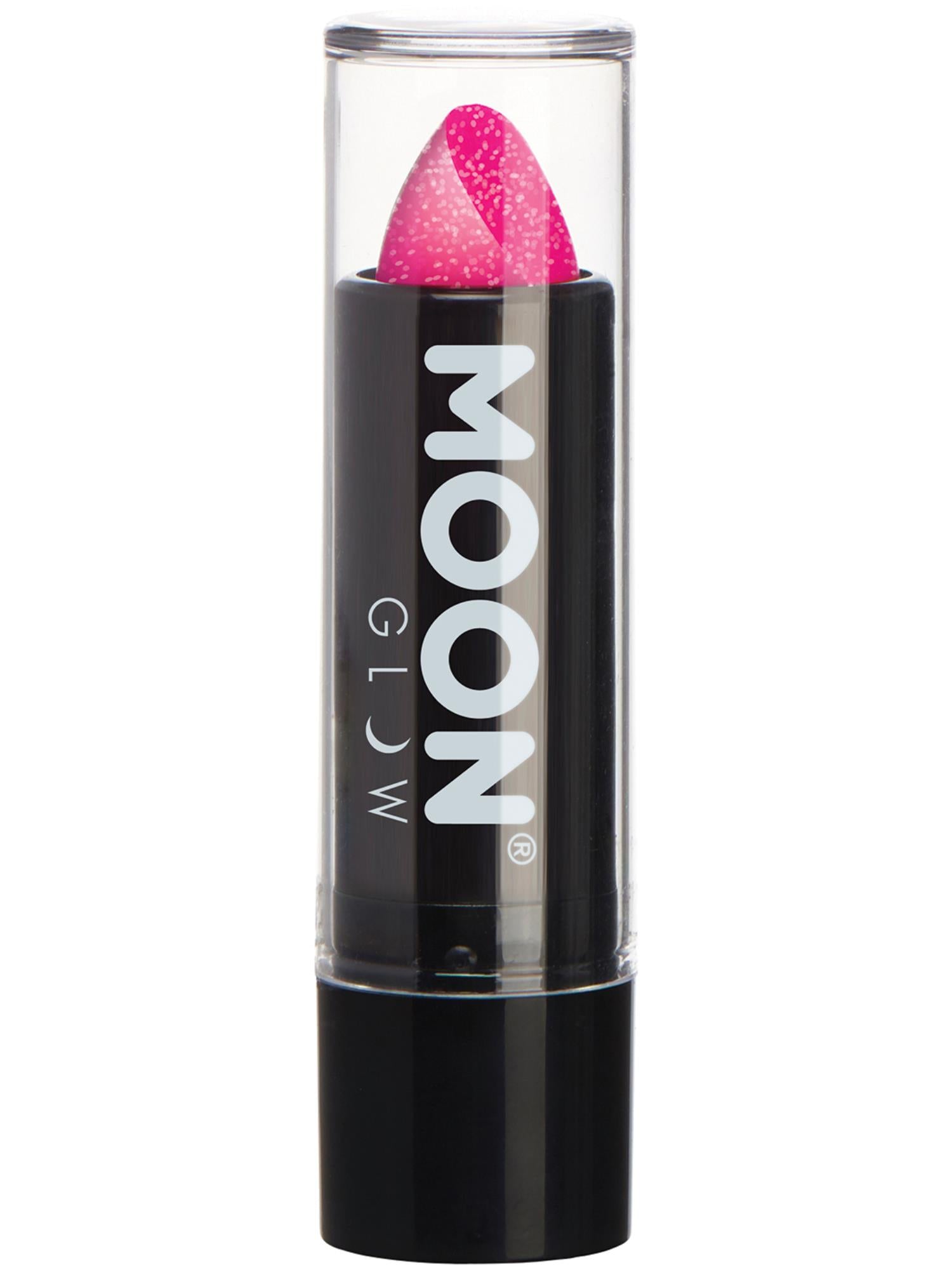 Moon Glow - Neon UV Glitter Lipstick, Magenta