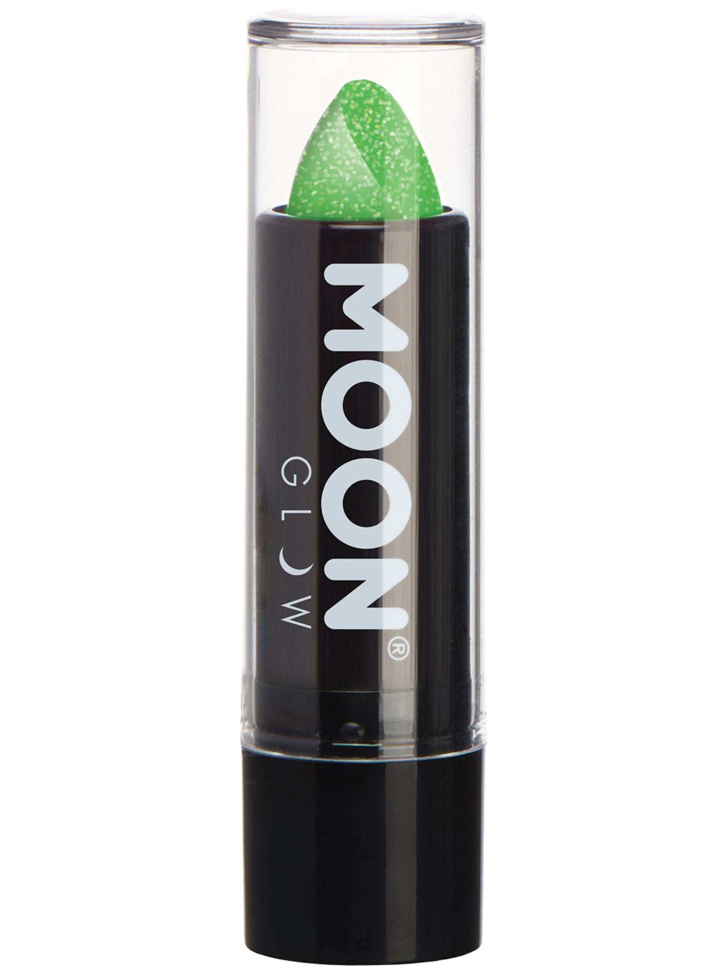 Moon Glow - Neon UV Glitter Lipstick, Green