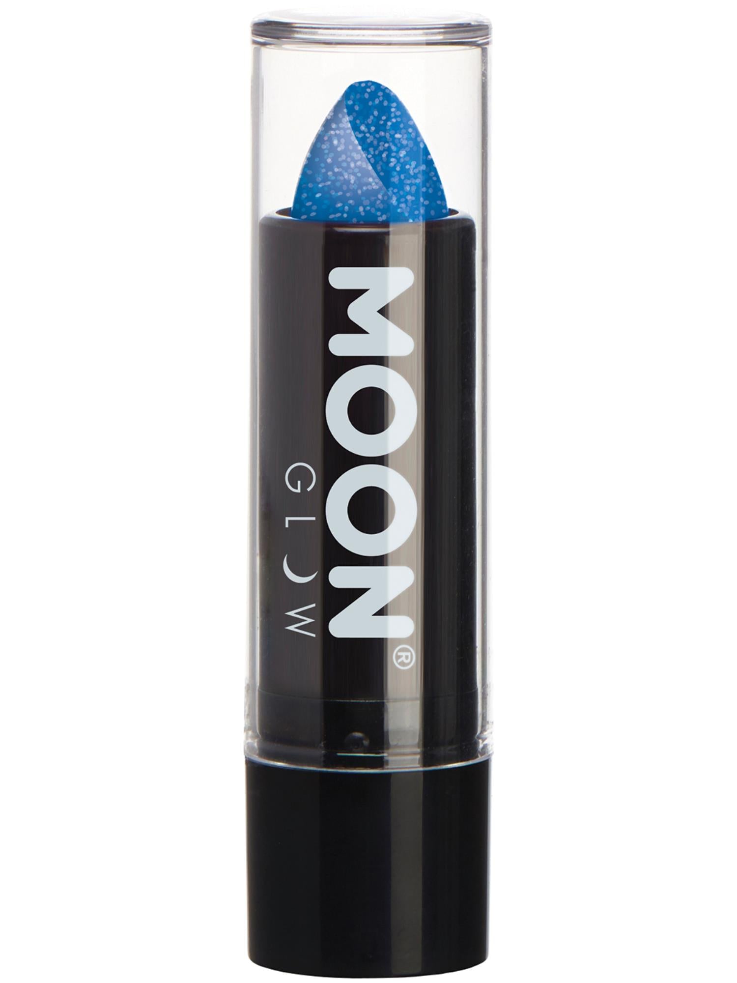 Moon Glow - Neon UV Glitter Lipstick, Blue