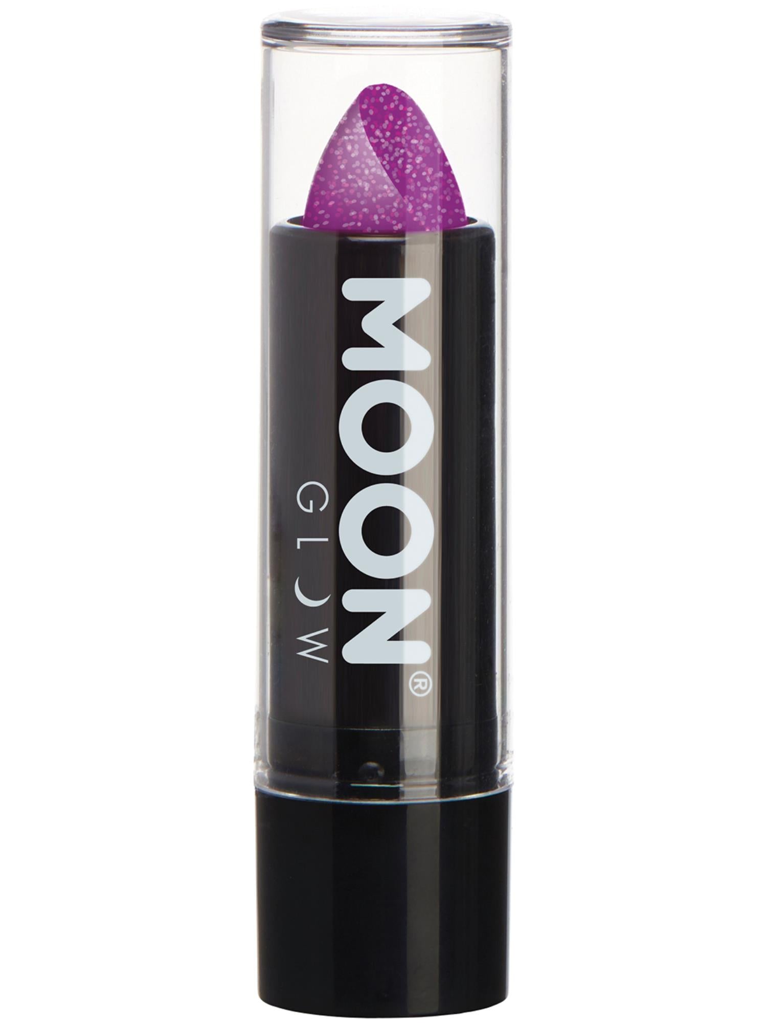 Moon Glow - Neon UV Glitter Lipstick, Purple