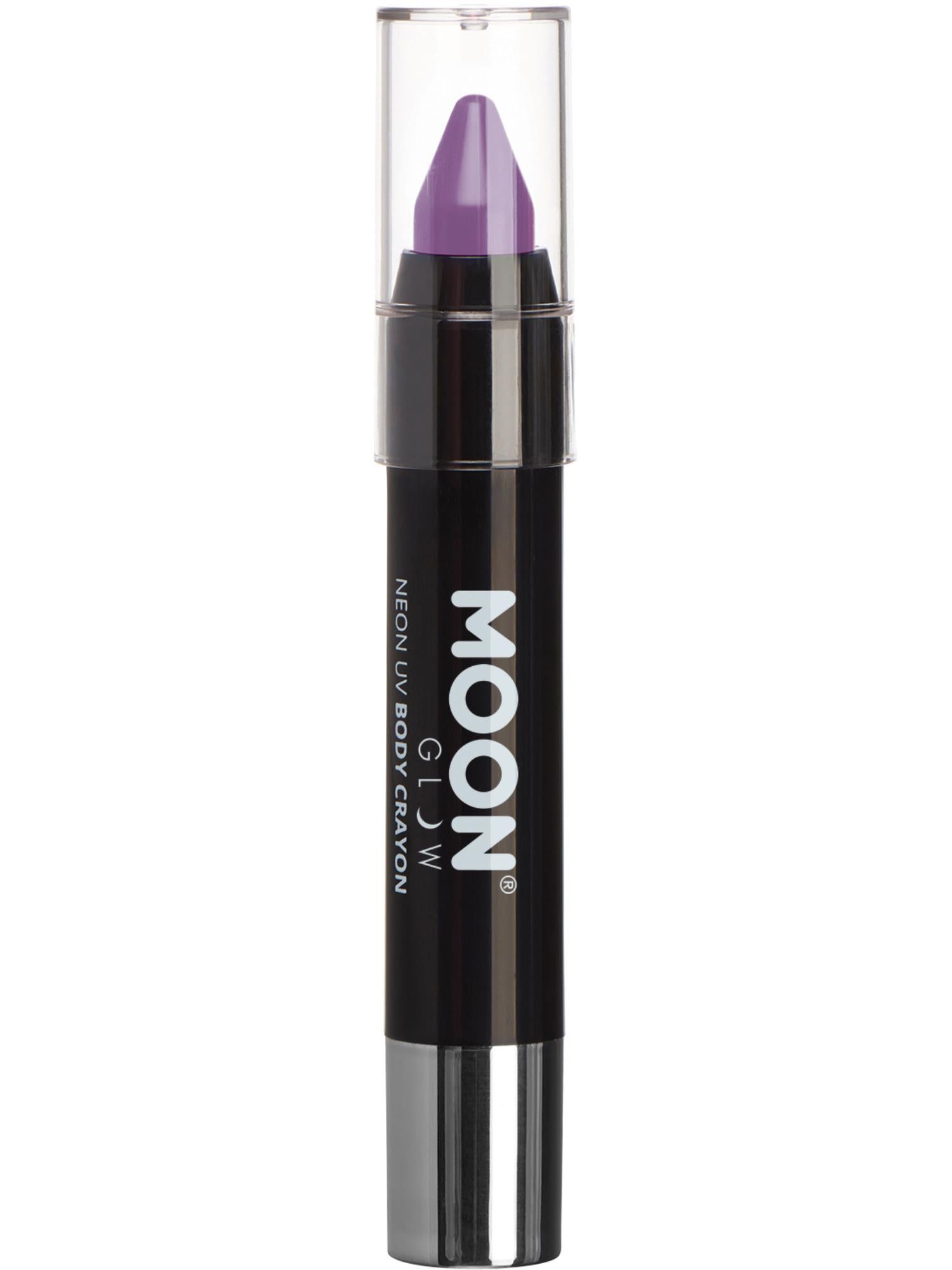 Moon Glow Pastel Neon UV Body Crayons, Pastel Lila