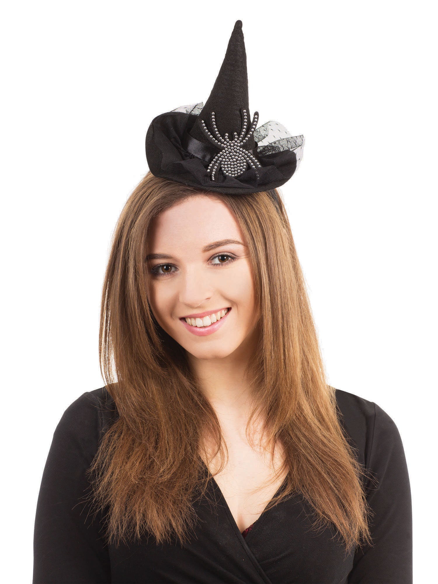 Diamante Spider Witch Hat Headband