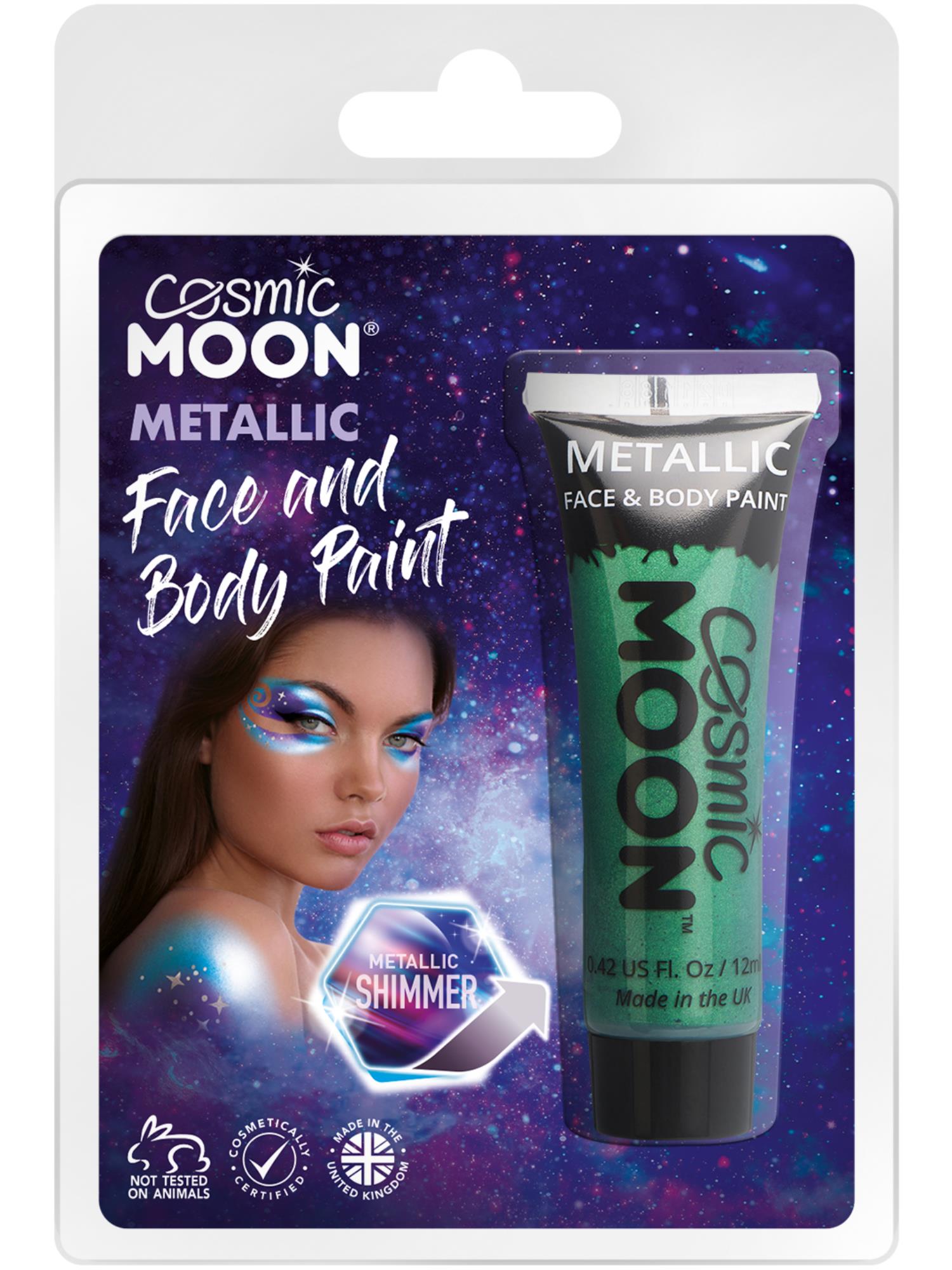 Cosmic Moon Metallic Face & Body Paint, Green
