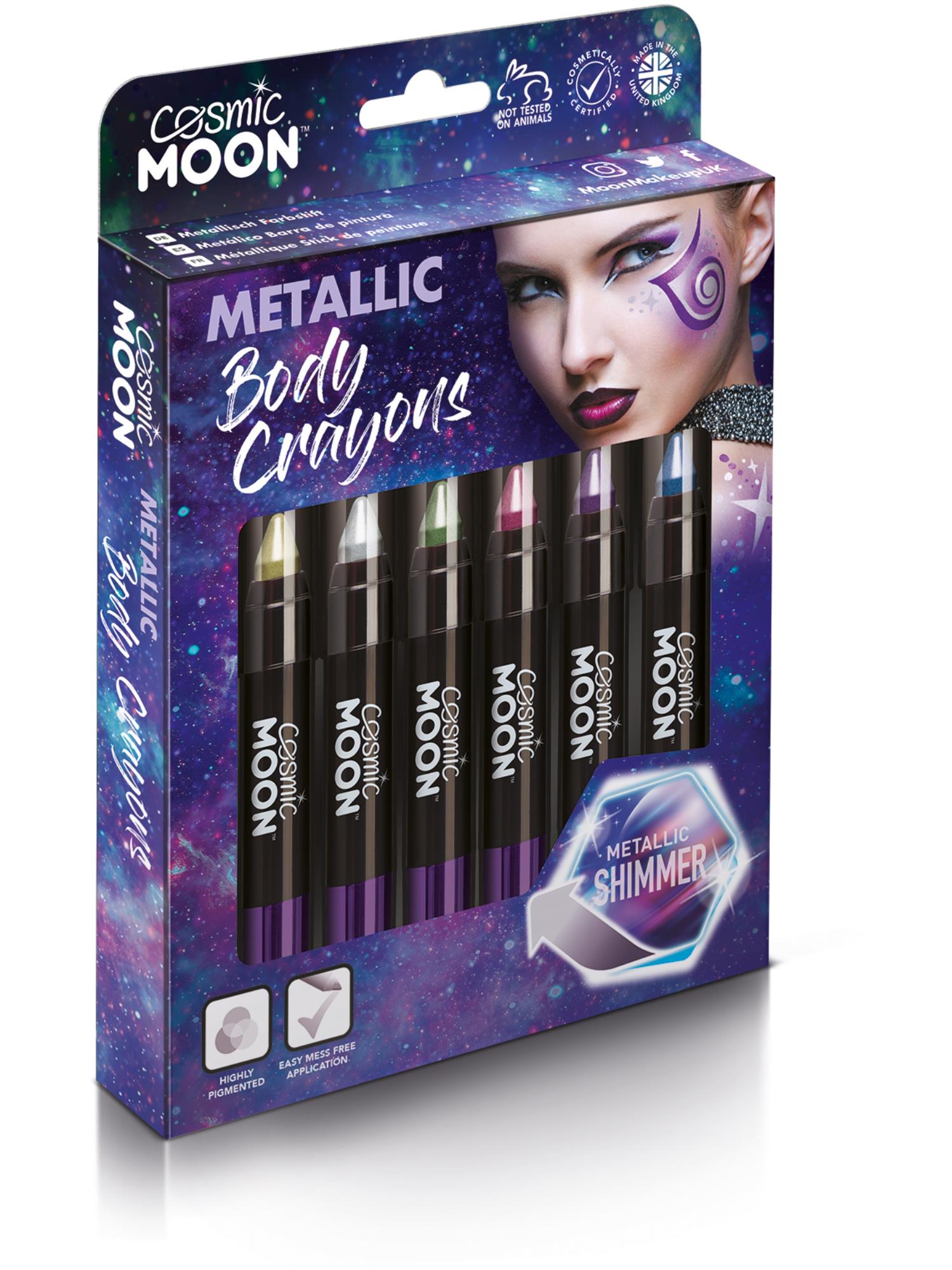 Cosmic Moon metallic lichaamskleurpotloden, assortiment