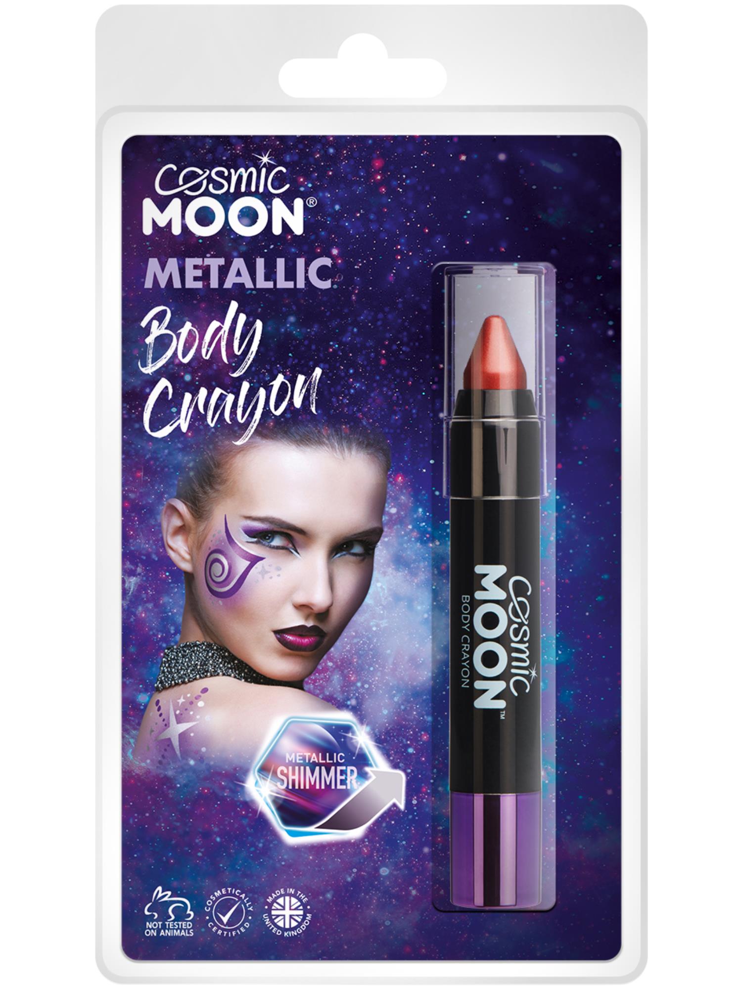 Cosmic Moon Metallic Body Crayons, Red