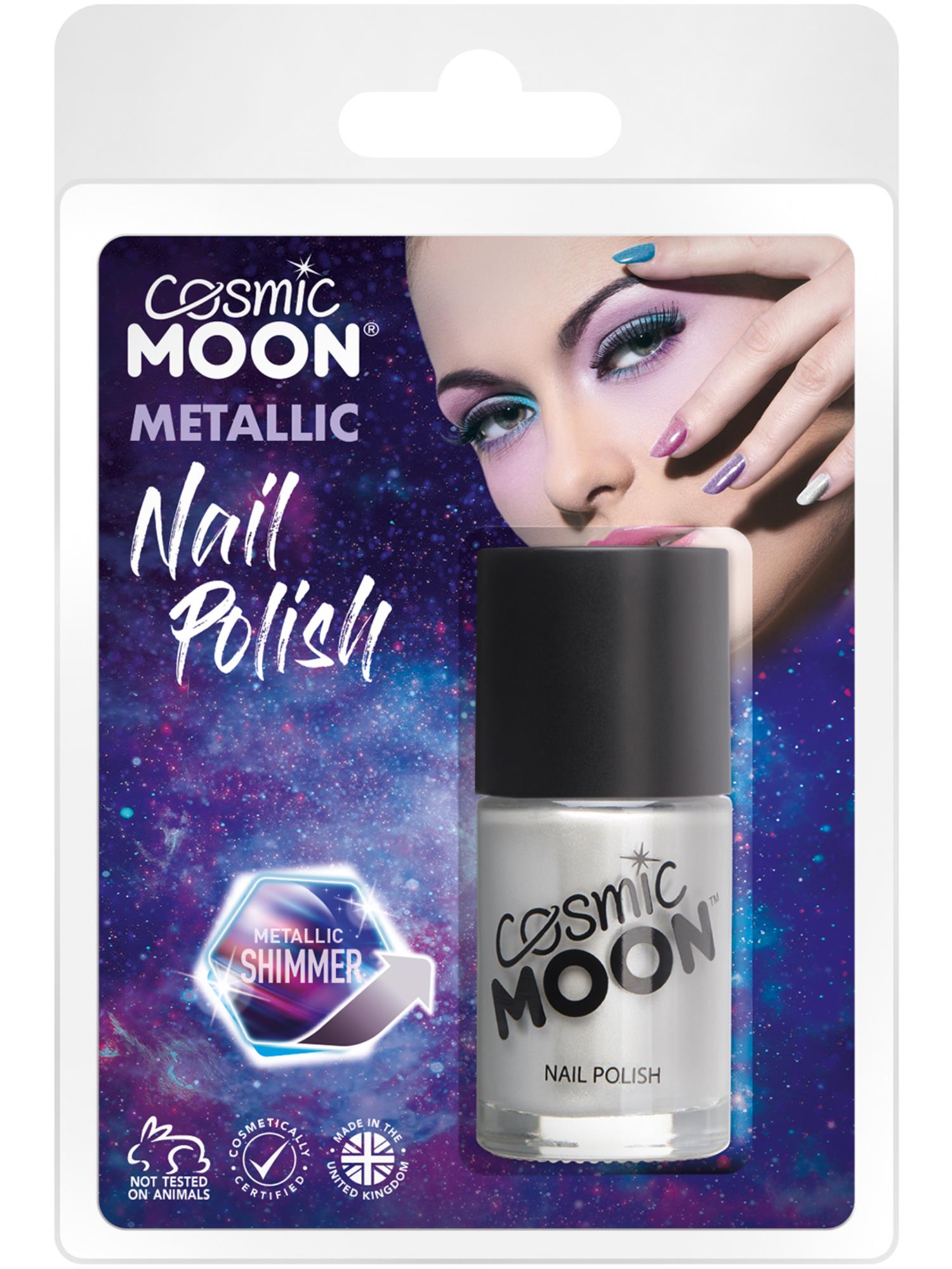 Cosmic Moon Metallic Nail Polish, Silver
