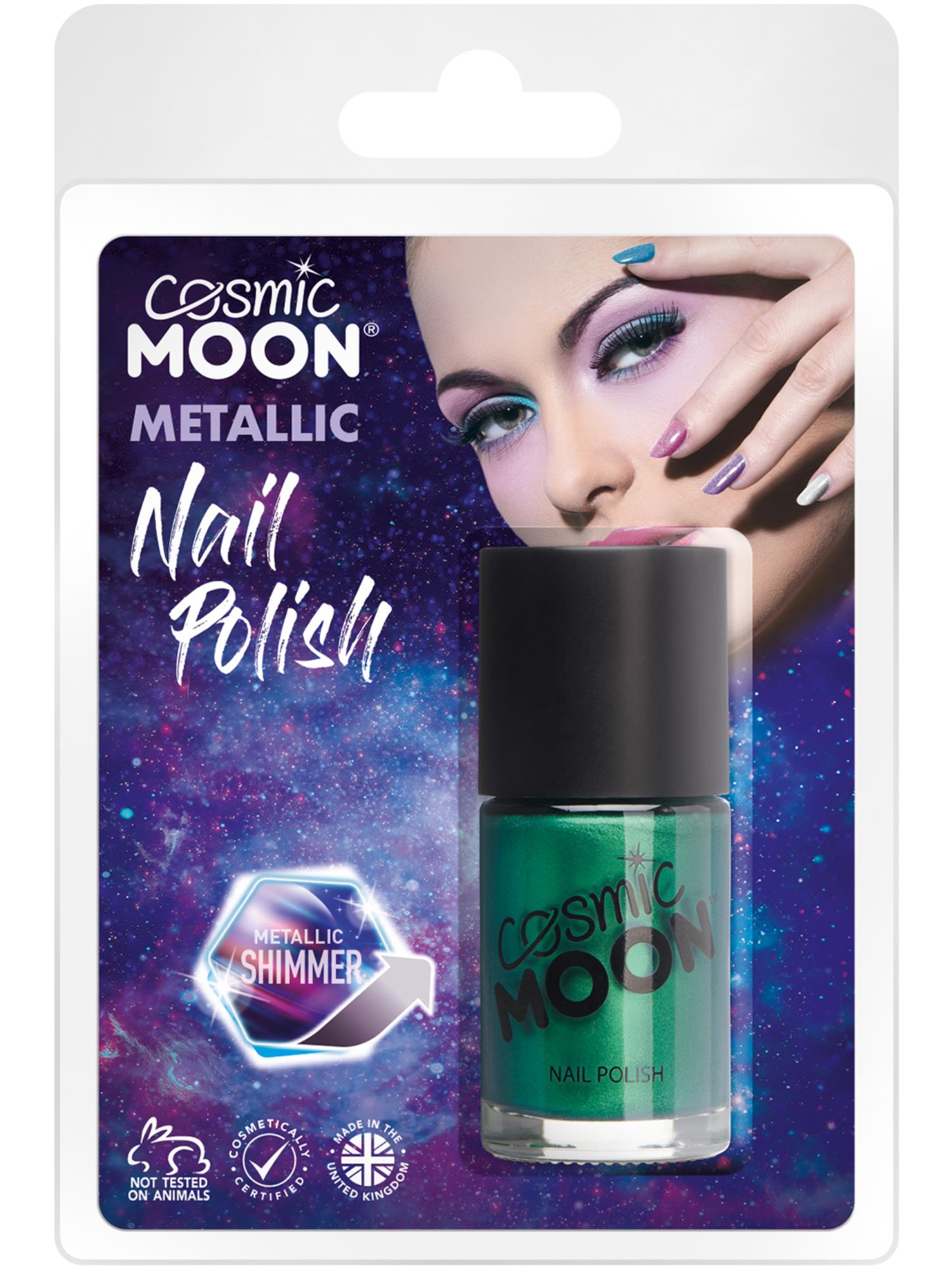 Cosmic Moon Metallic Nail Polish, Green