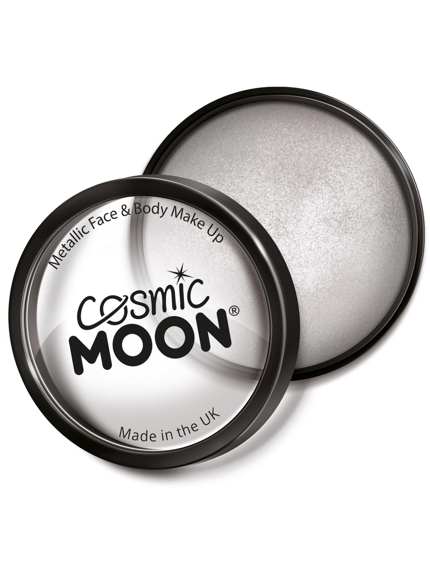 Cosmic Moon Metallic Pro Face Paint Cake Pots, Sil