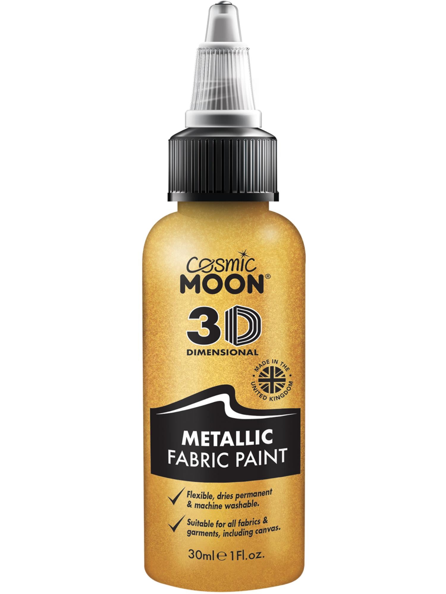 Cosmic Moon Metallic Fabric Paint, Gold