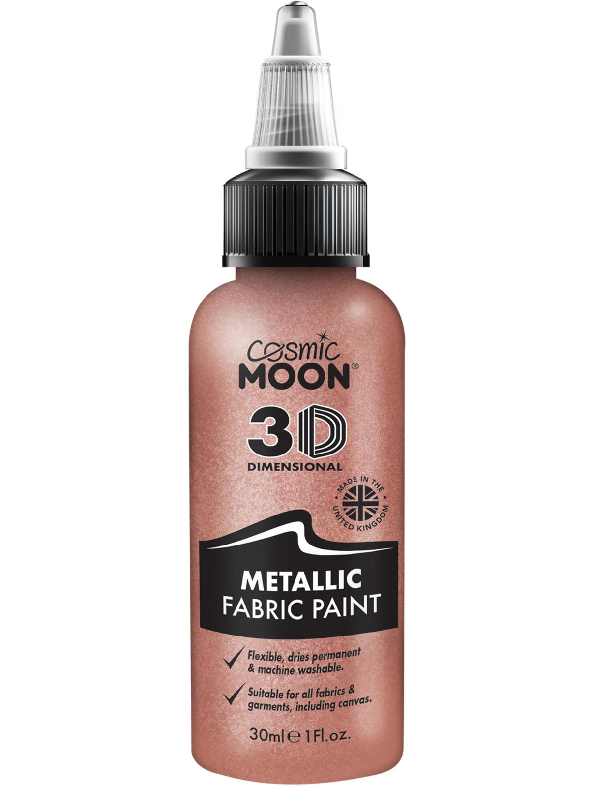 Cosmic Moon Metallic Fabric Paint, Rose Gold