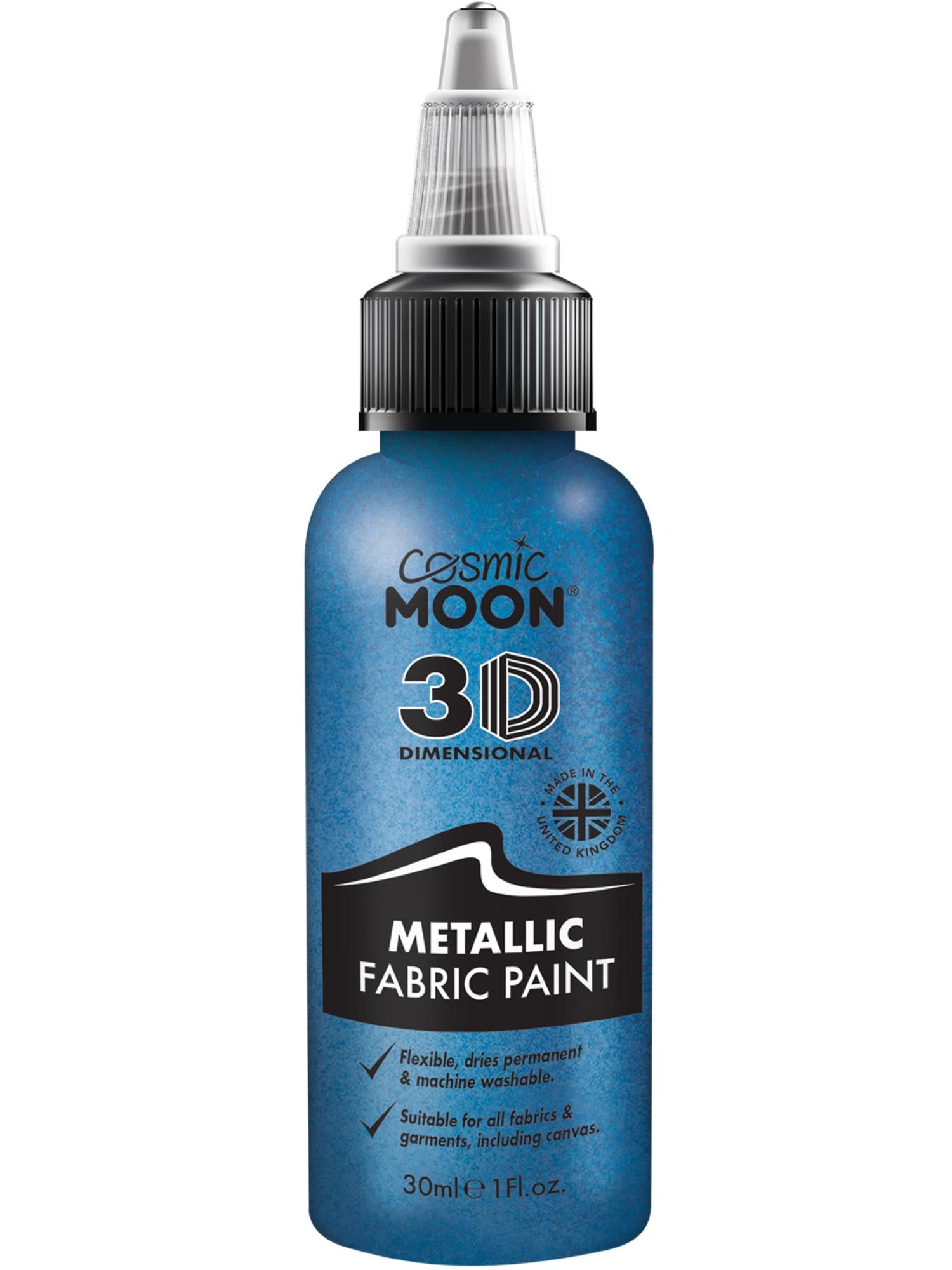 Cosmic Moon Metallic Fabric Paint, Blue