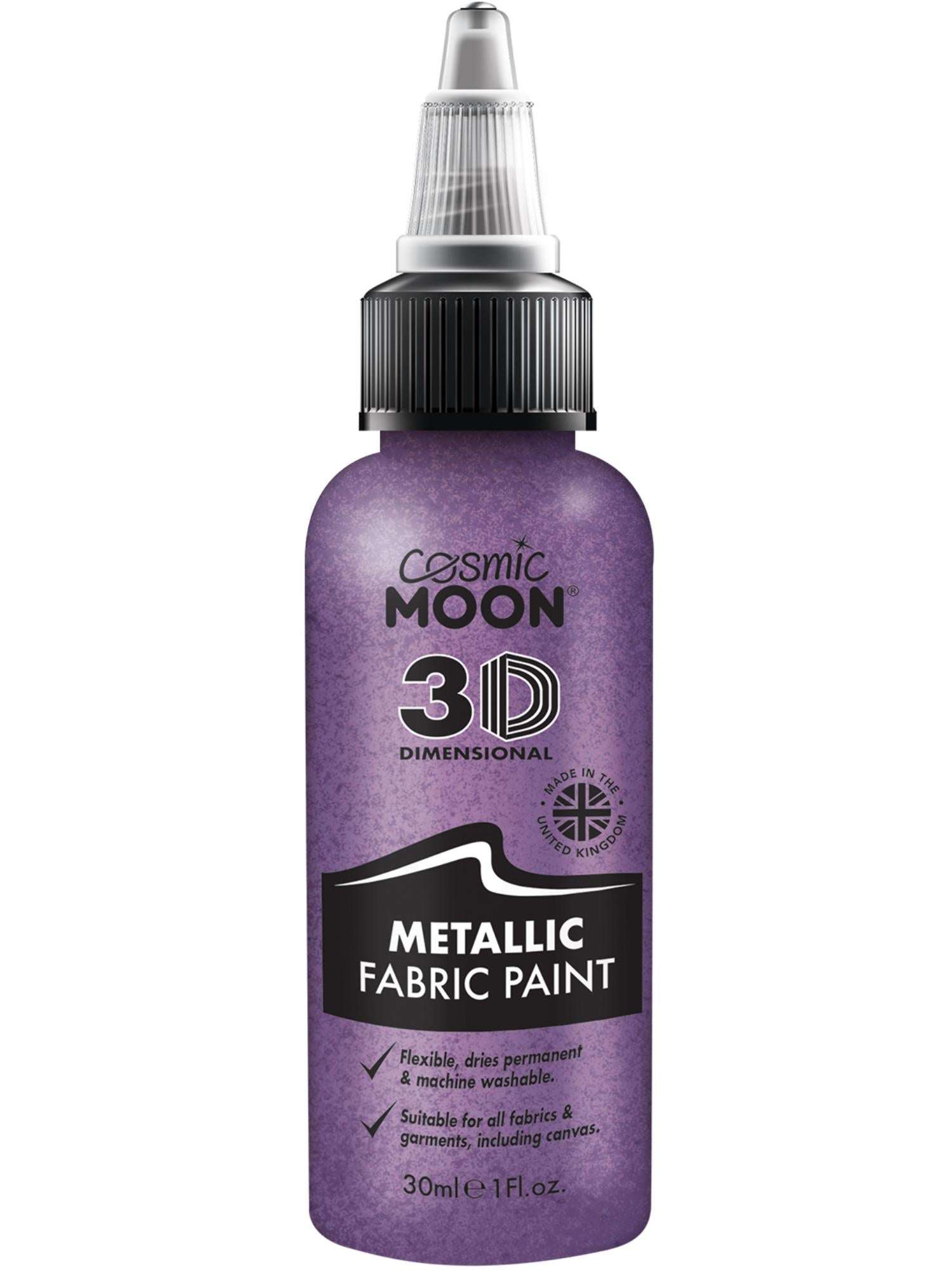 Cosmic Moon Metallic Fabric Paint, Purple