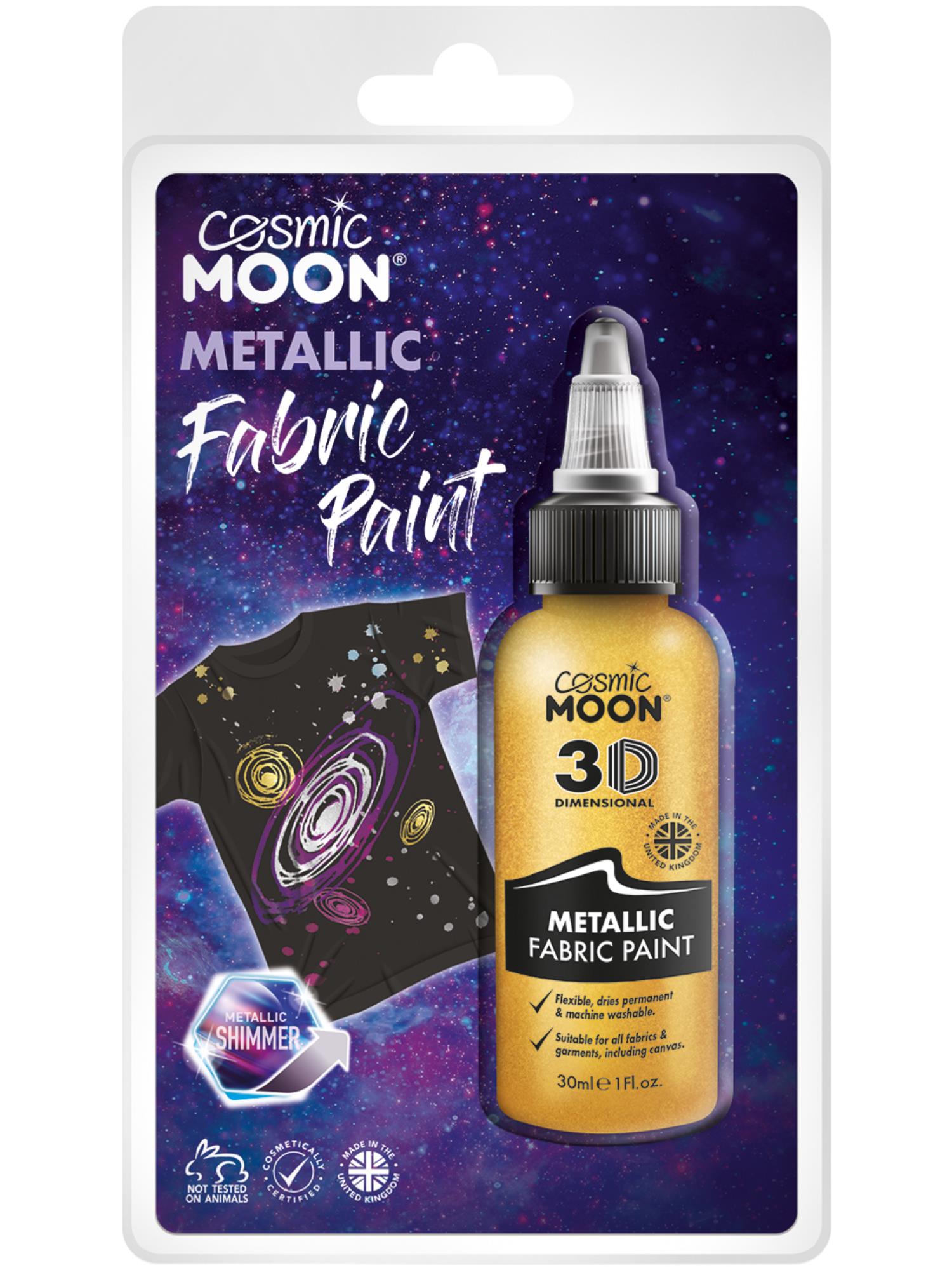 Cosmic Moon Metallic Fabric Paint, Gold