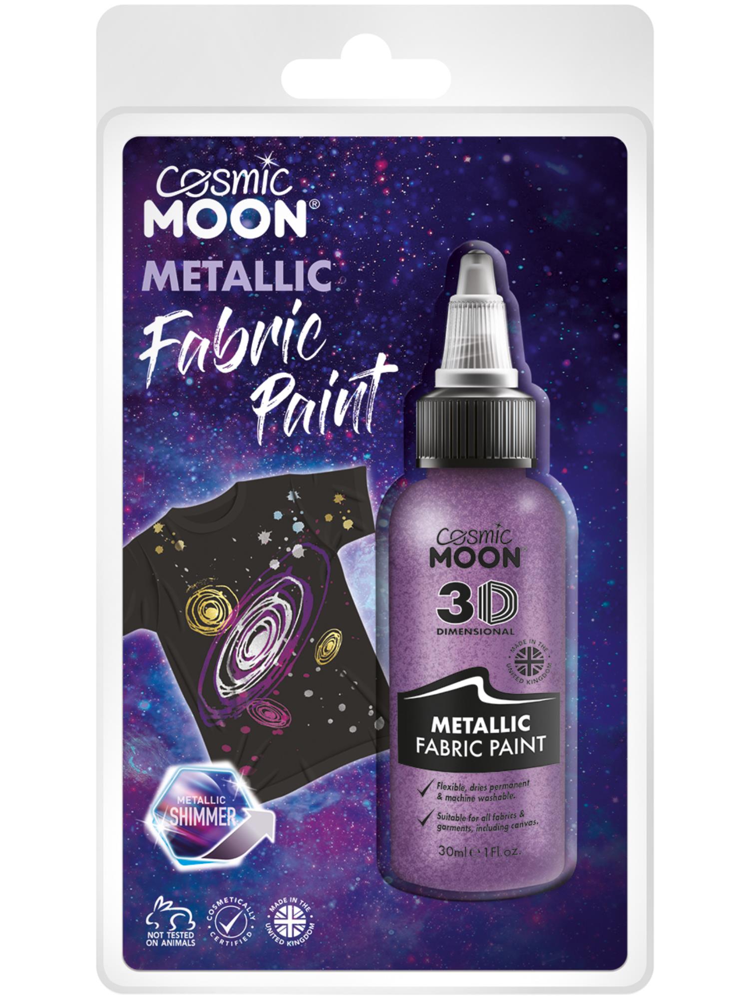 Cosmic Moon Metallic Fabric Paint, Purple