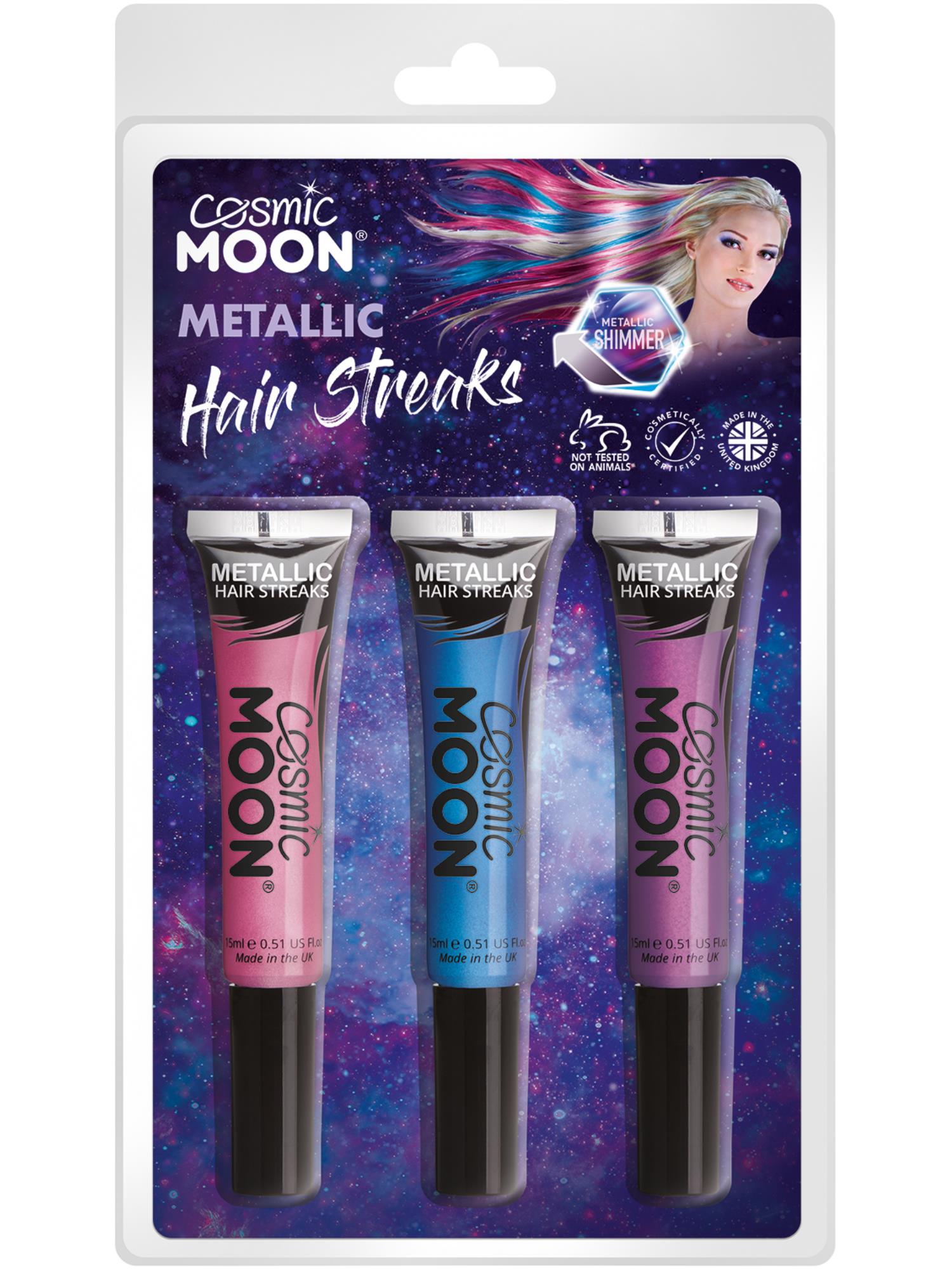 Cosmic Moon Metallic Hair Streaks,