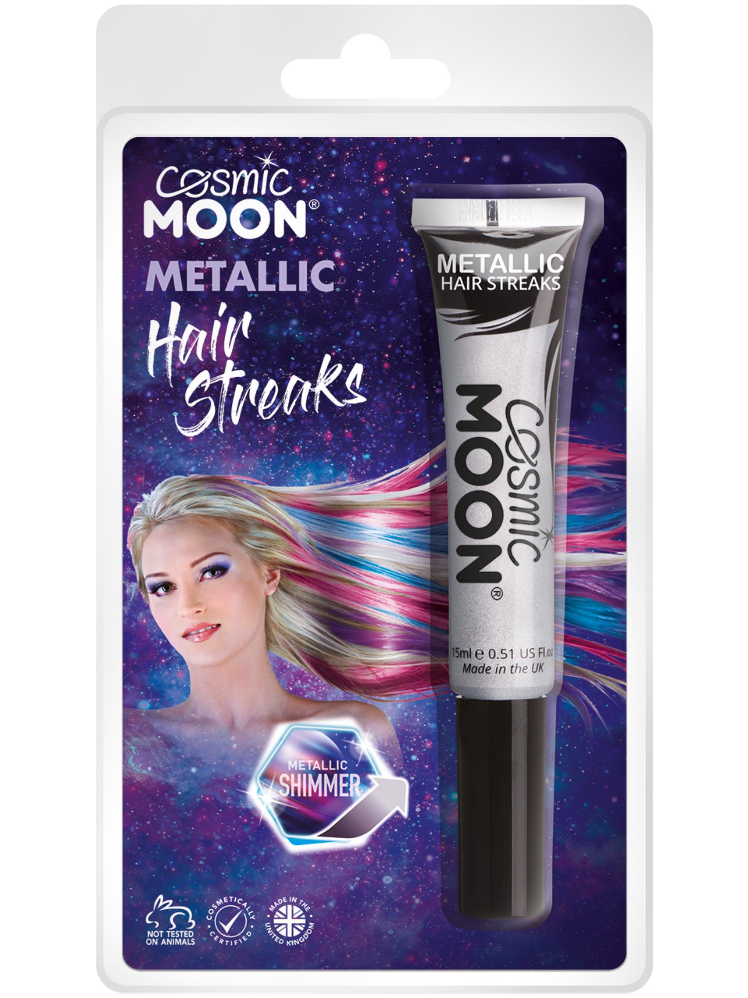 Cosmic Moon Metallic Hair Streaks, Silver