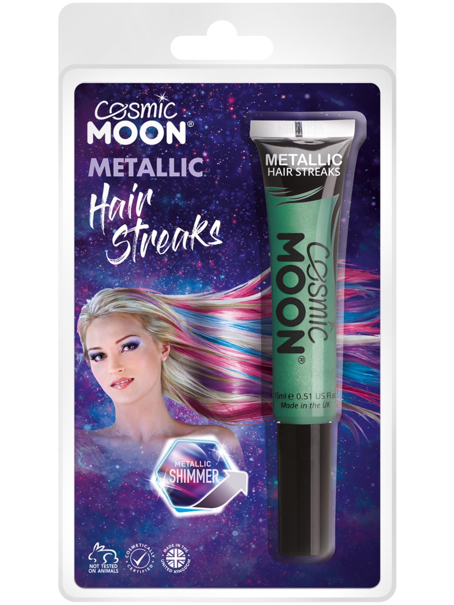 Cosmic Moon Metallic Hair Streaks, Blue