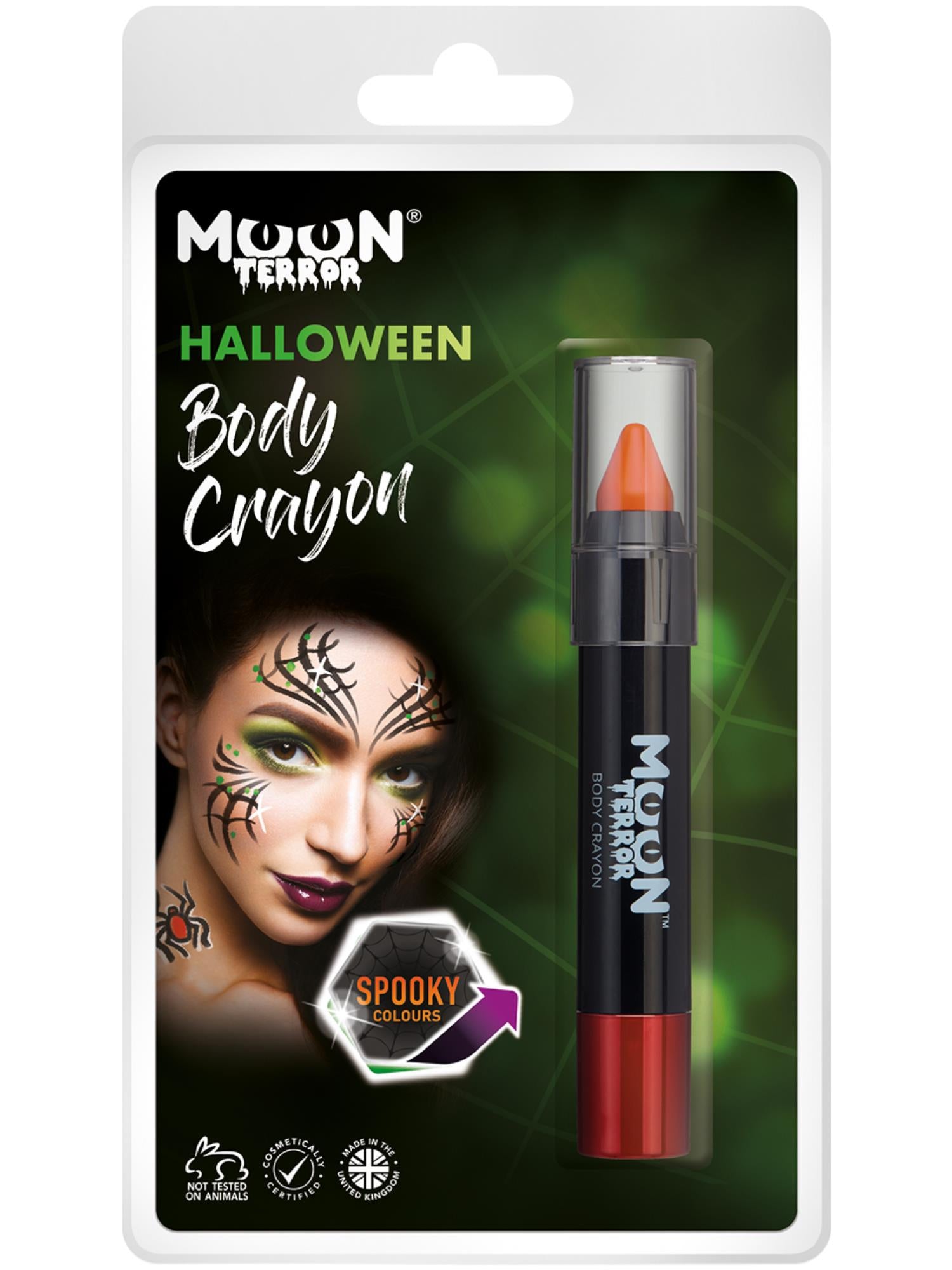 Moon Terror Halloween Body Crayons, Orange