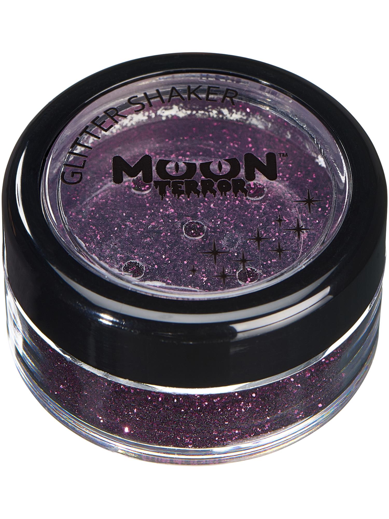 Moon Terror Halloween Glitter Shakers, Purple