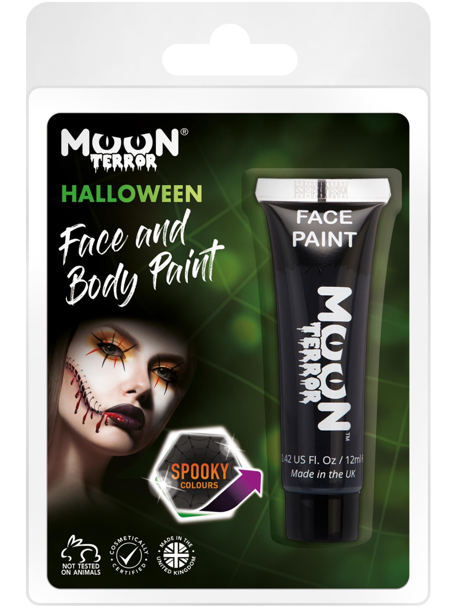 Moon Terror Halloween-Gesichts- und Körperfarbe, Schwarz