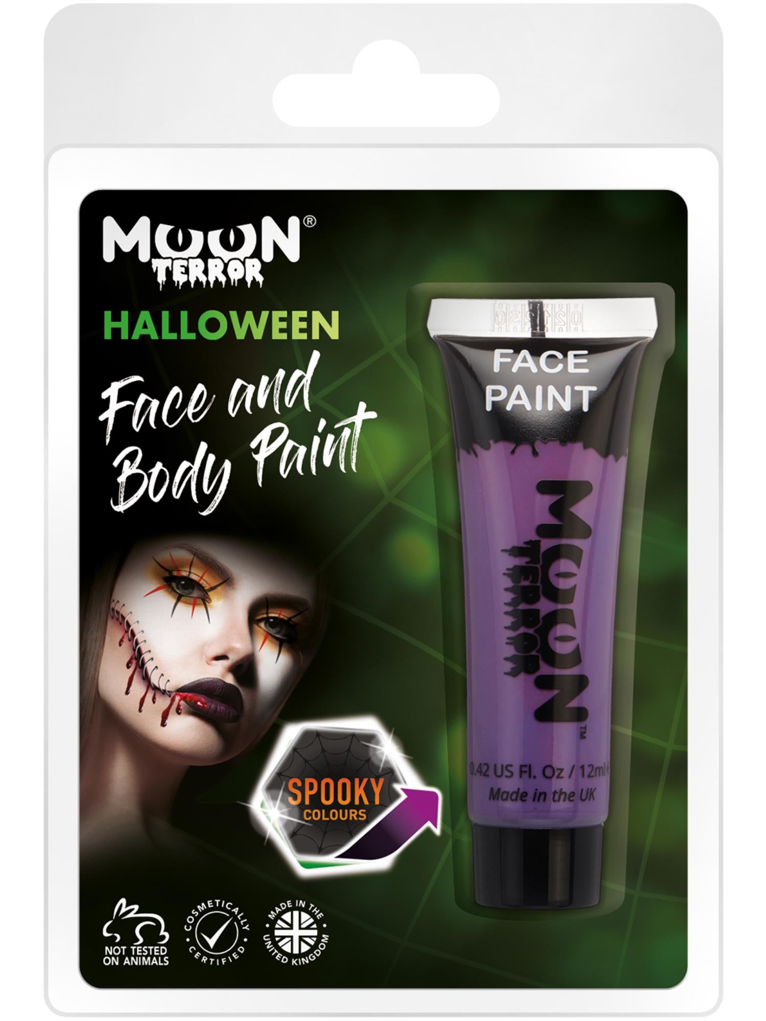 Moon Terror Halloween-Gesichts- und Körperfarbe, Lila