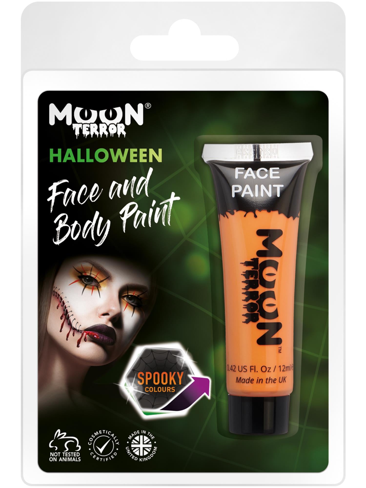 Moon Terror Halloween-Gesichts- und Körperfarbe, Orange