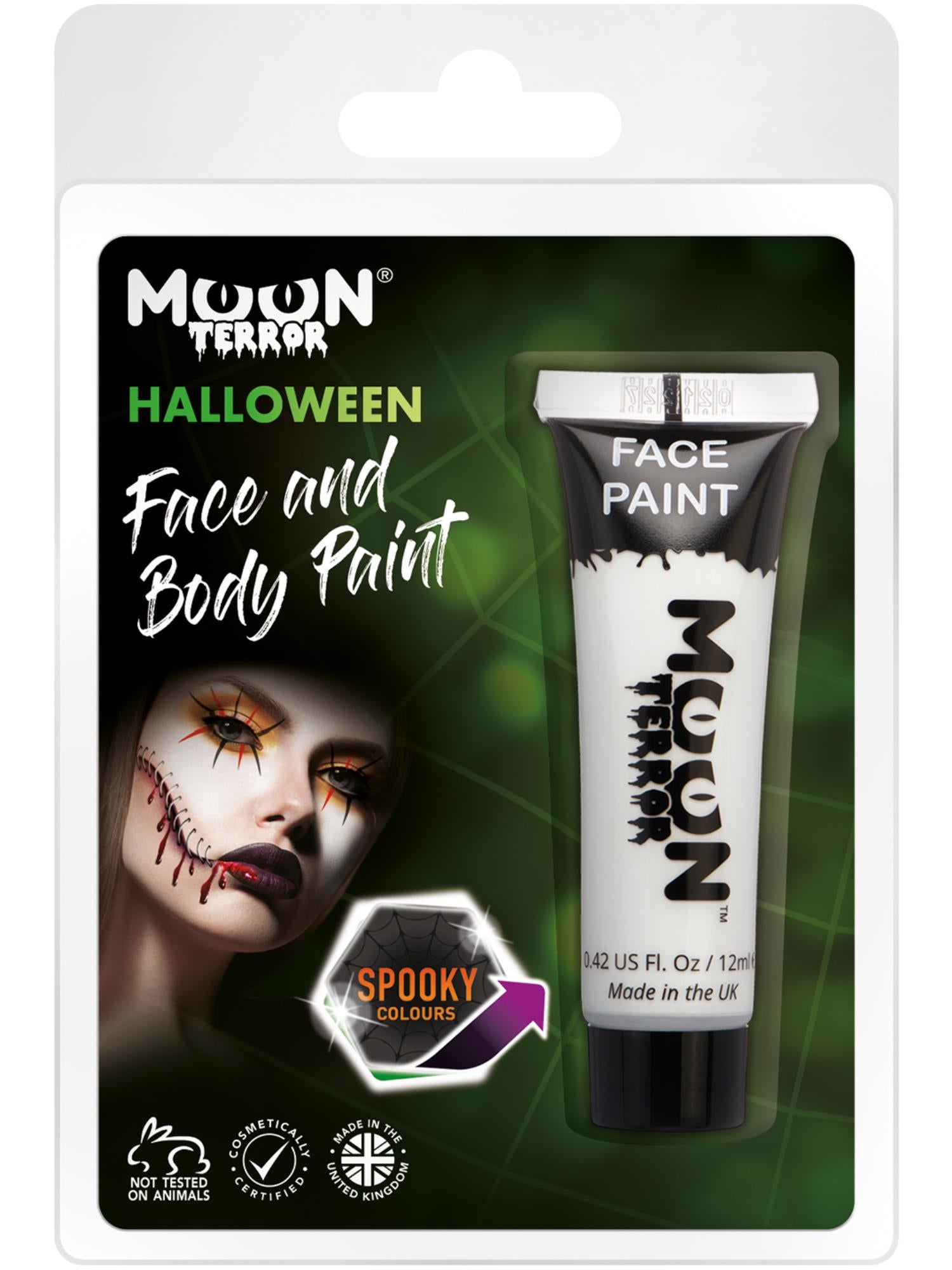 Moon Terror Halloween-Gesichts- und Körperfarbe, Weiß